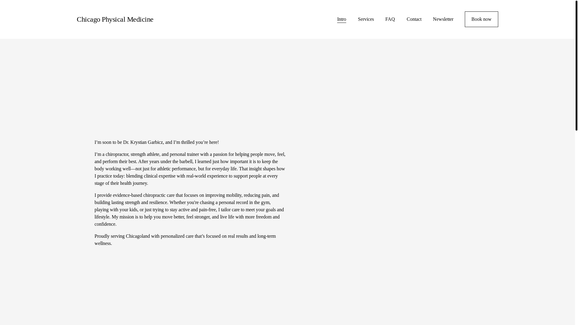 website screenshot of https://chiphysicalmedicine.com/