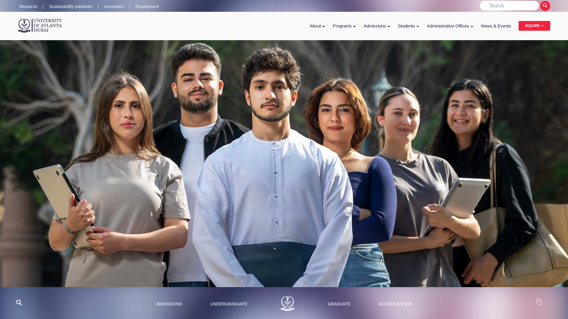 website screenshot of https://uofadubaie.com/