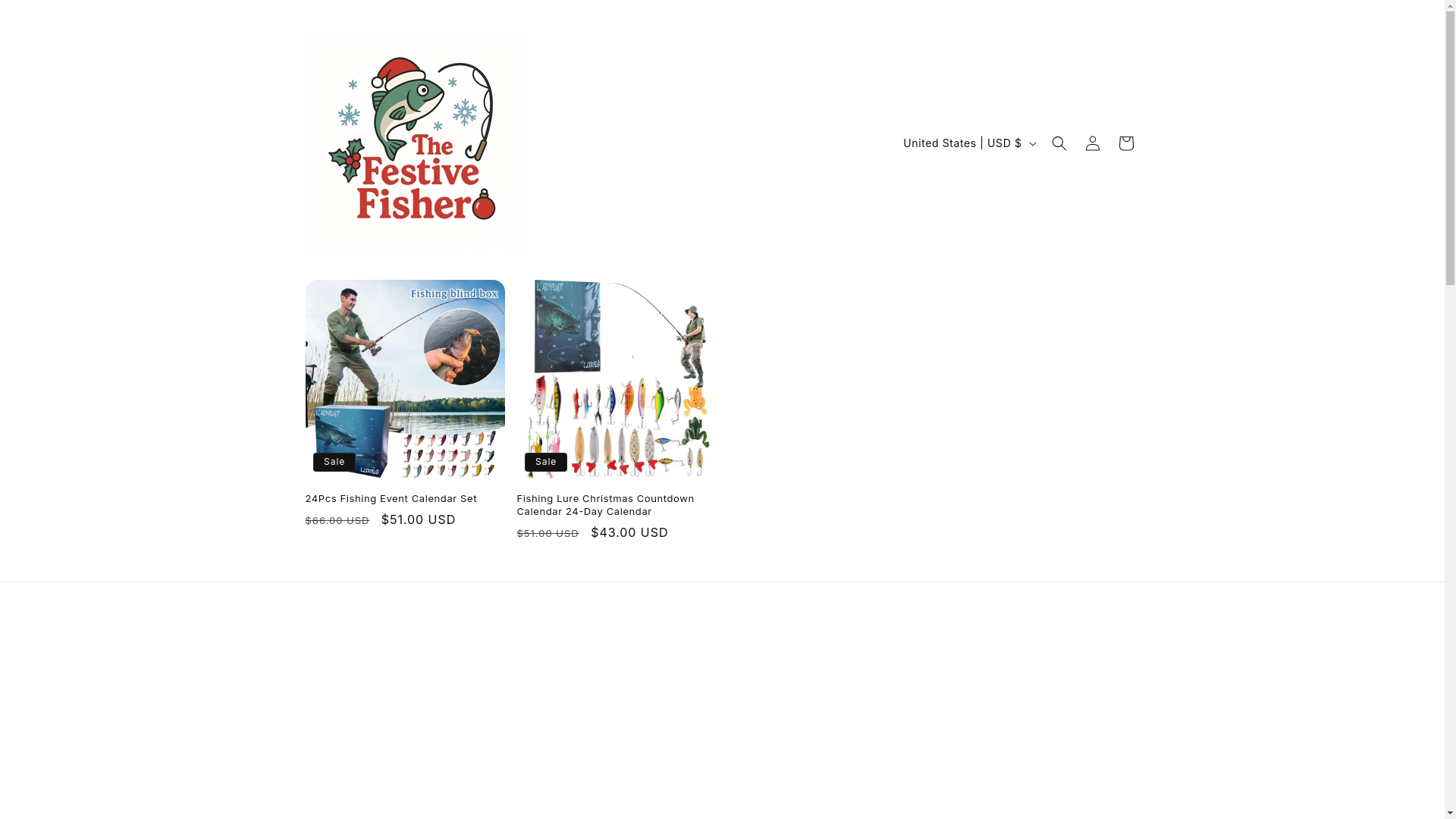 website screenshot of https://thefestivefisher.com/