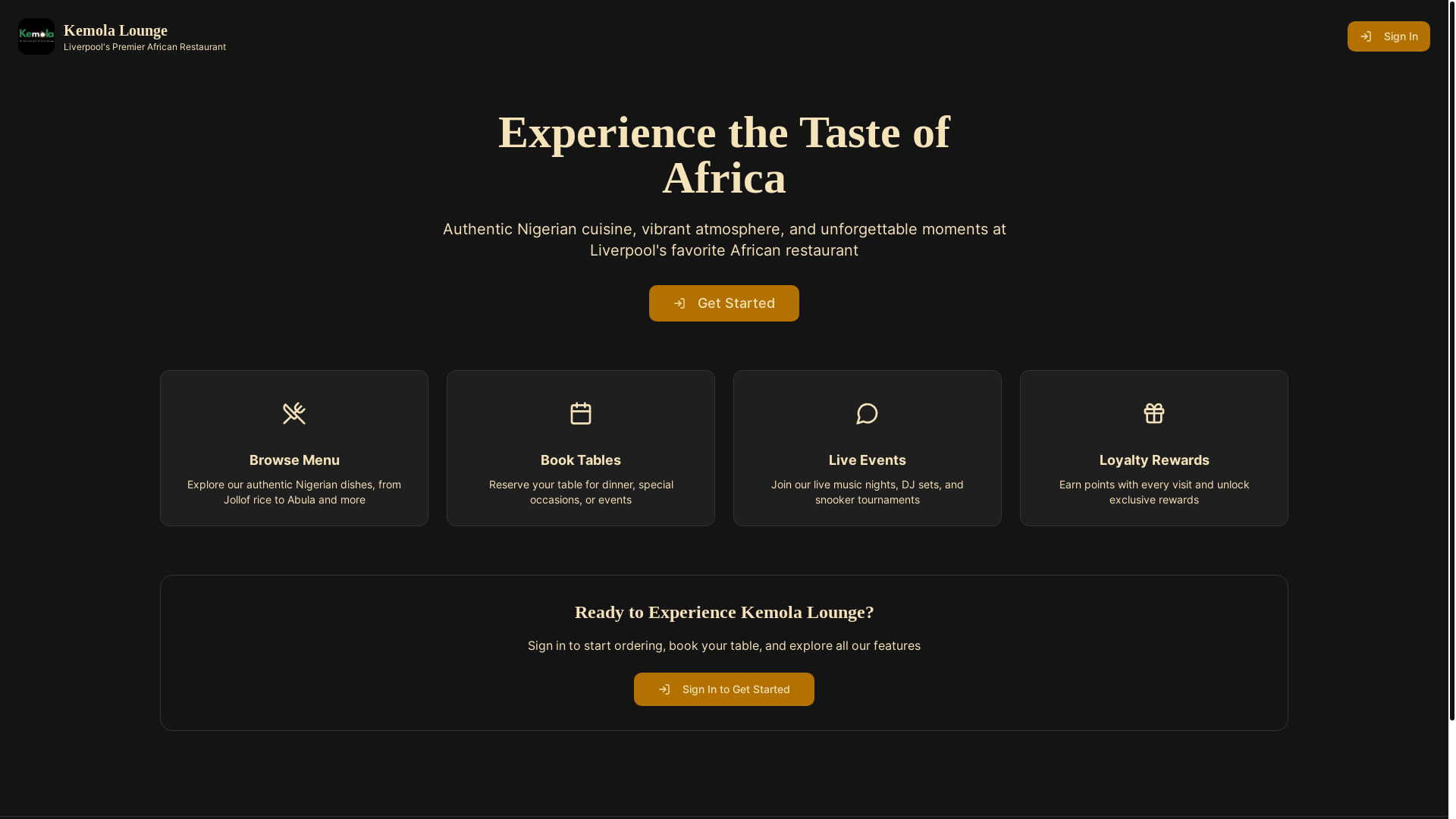 website screenshot of https://kemolaconnect.co.uk/