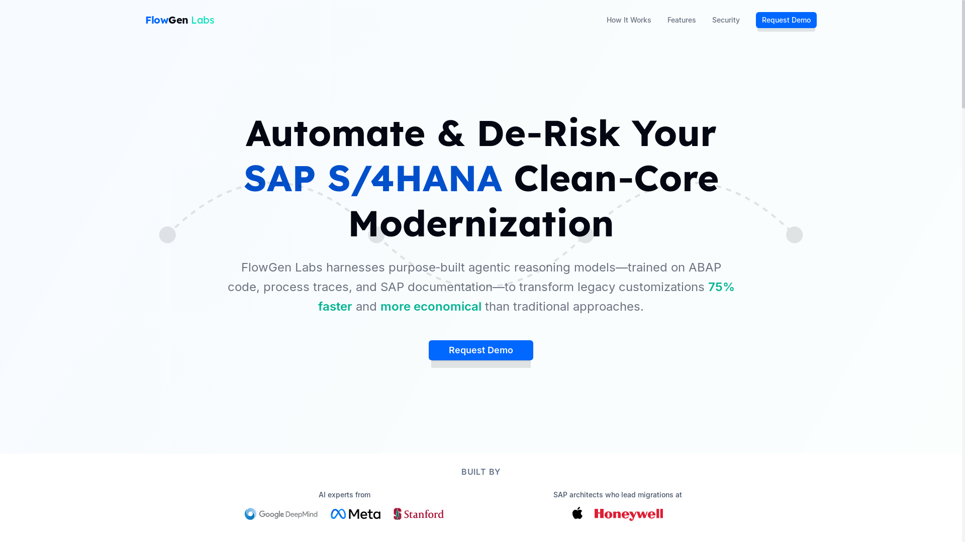 website screenshot of https://flowgenlabs-landing.pages.dev/
