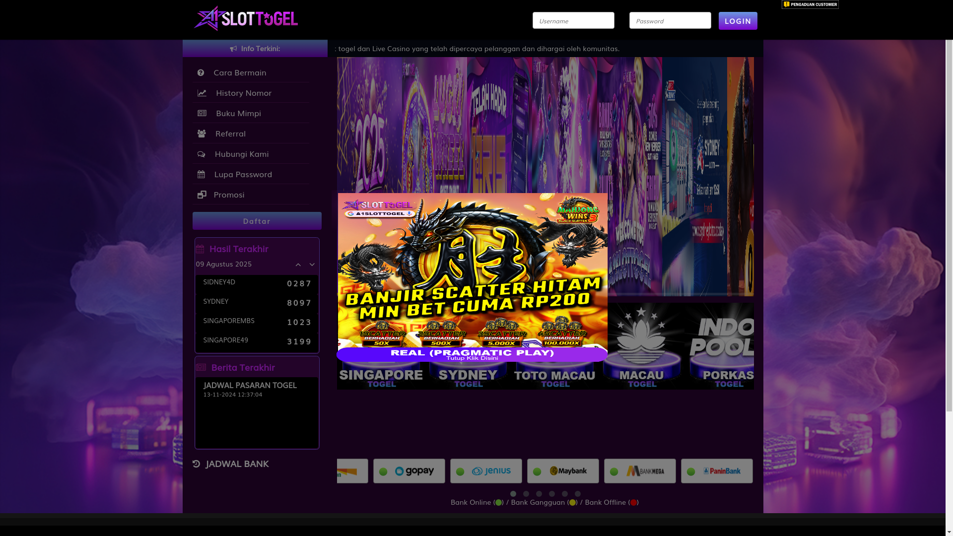 website screenshot of https://asatukopi.store/