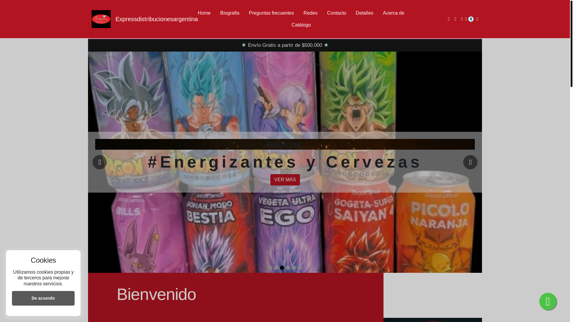 website screenshot of https://expressdistribucionesargentina.com.ar/