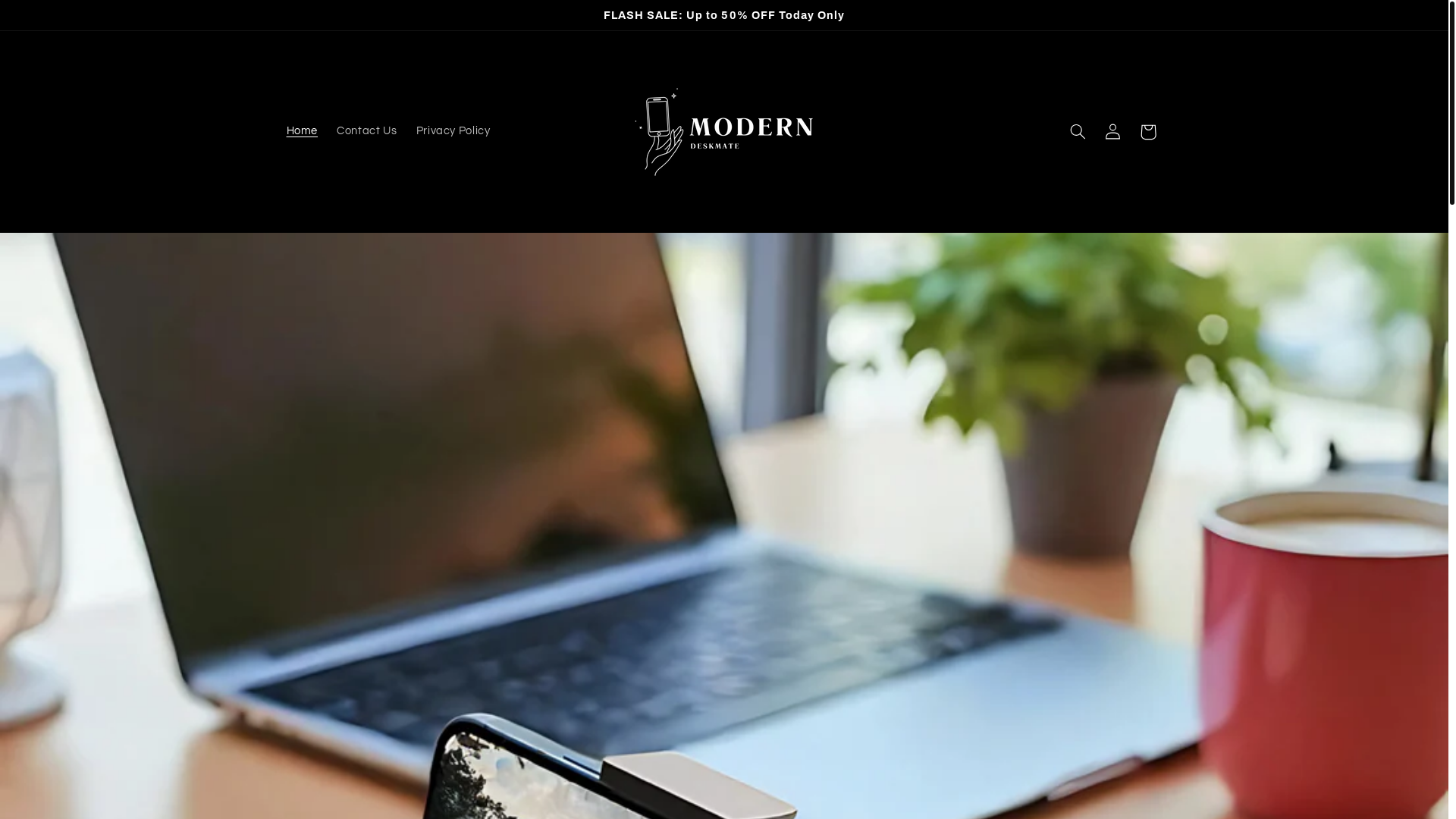 website screenshot of https://moderndeskmate.store/
