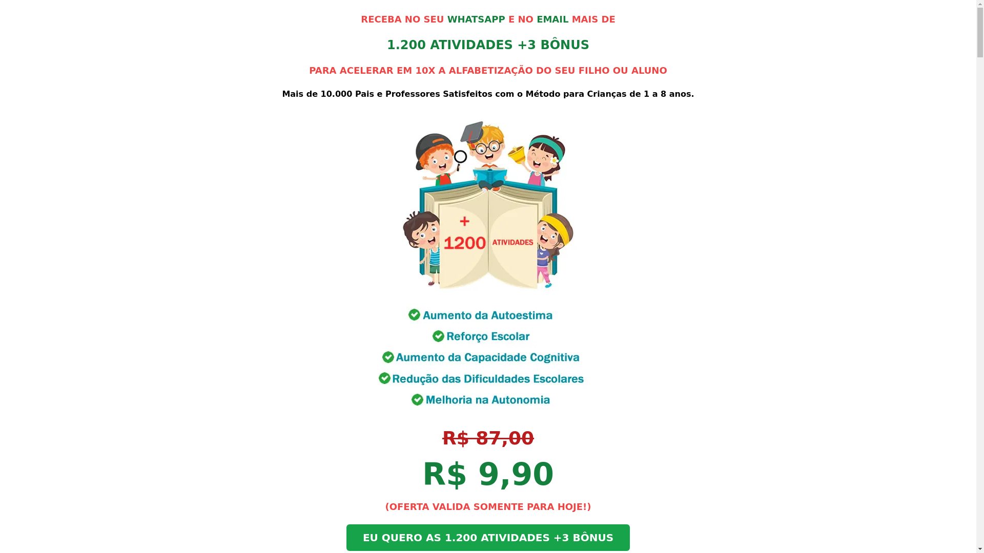 website screenshot of https://estudoinfantil.shop/