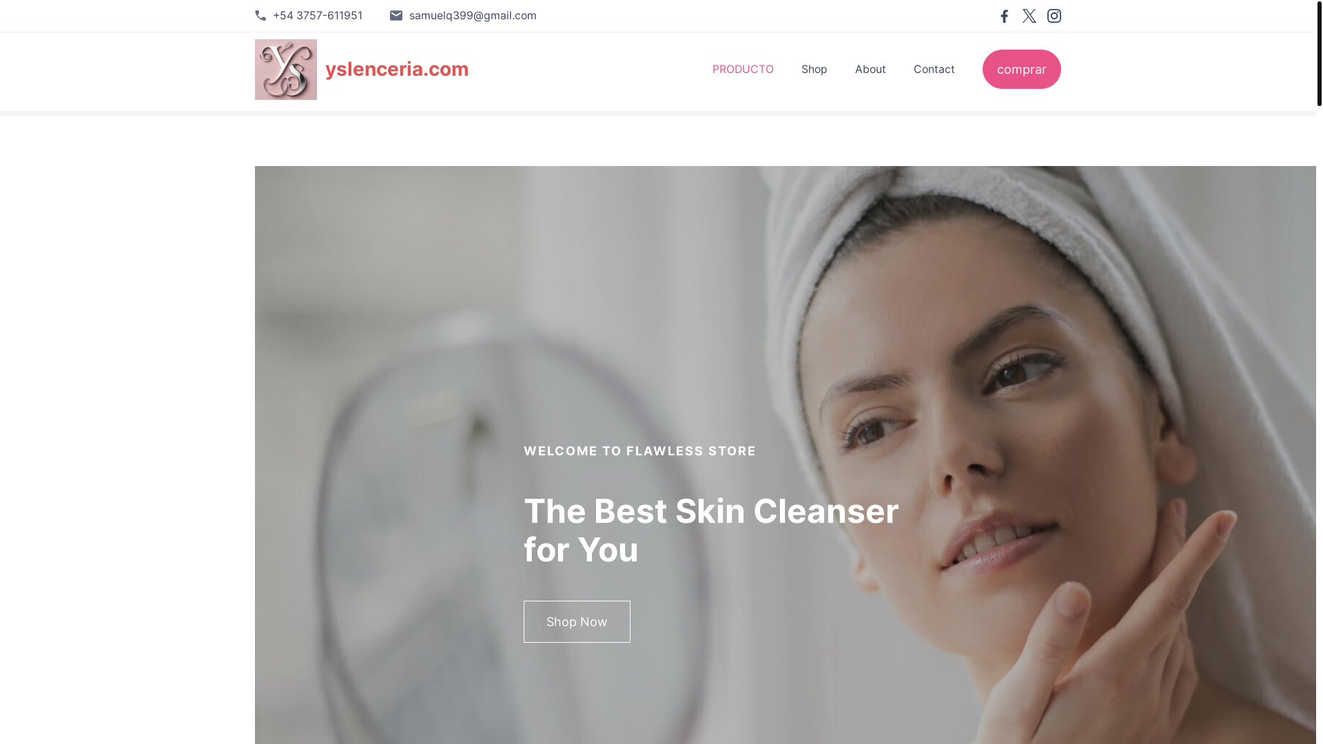 website screenshot of https://yslenceria.com/