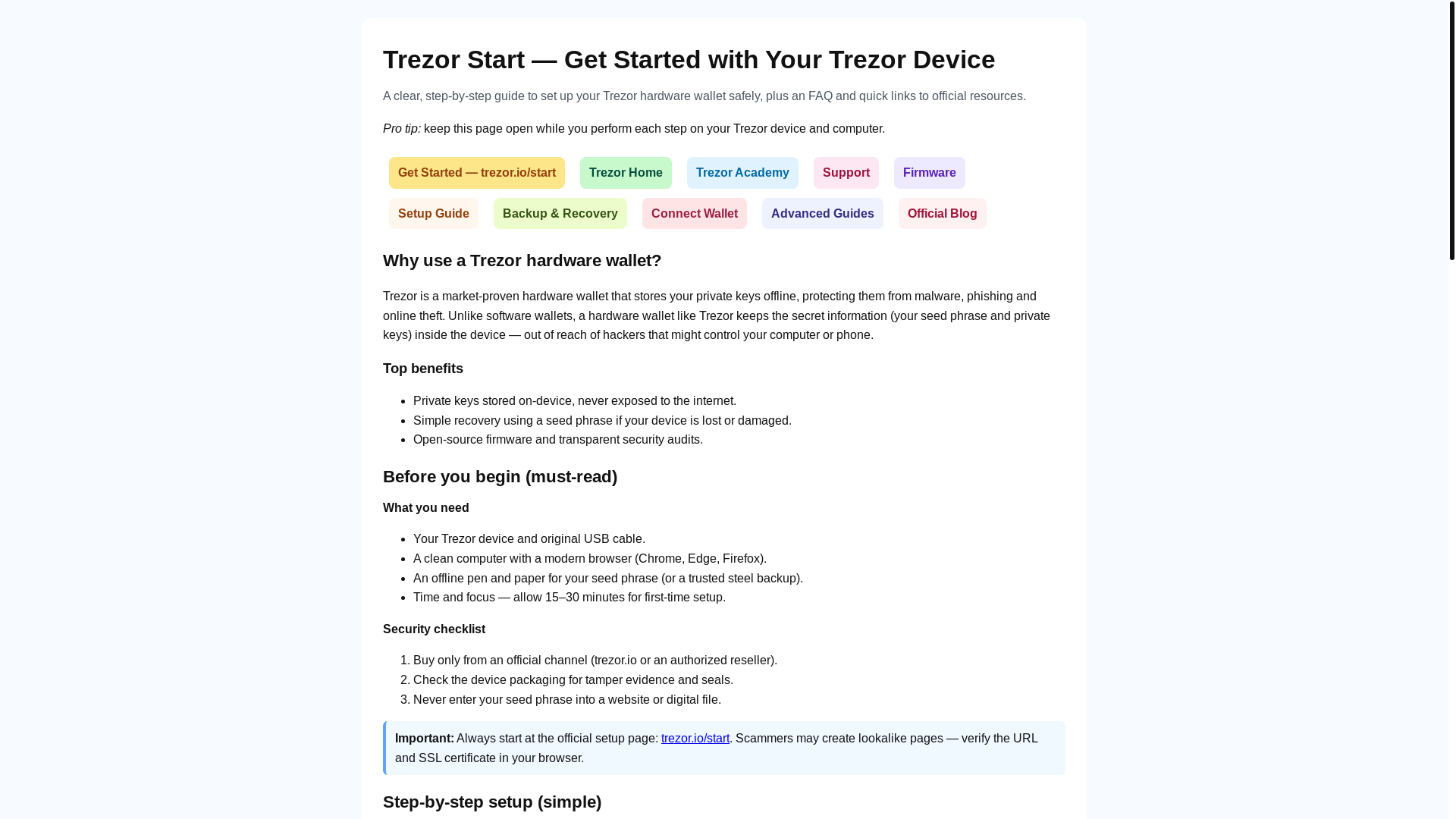 website screenshot of https://starts-trezo.pages.dev/