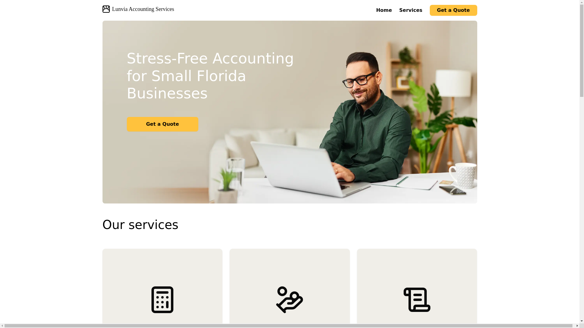 website screenshot of https://lunviaaccounting.com/