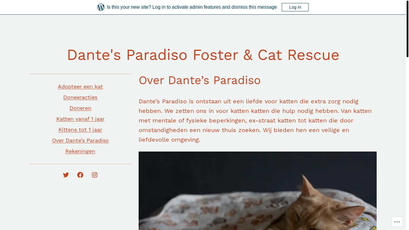 website screenshot of https://dantesparadiso.org/