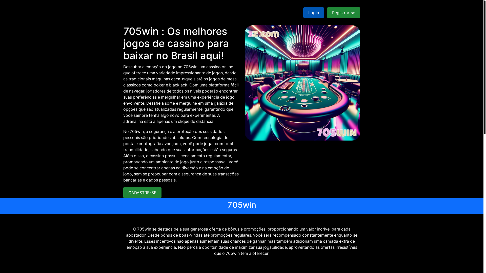website screenshot of https://705win-com.com/