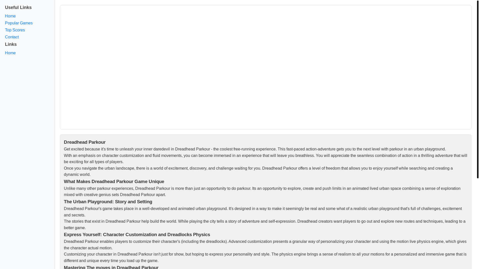 website screenshot of https://dreadheadpparkour.pages.dev/