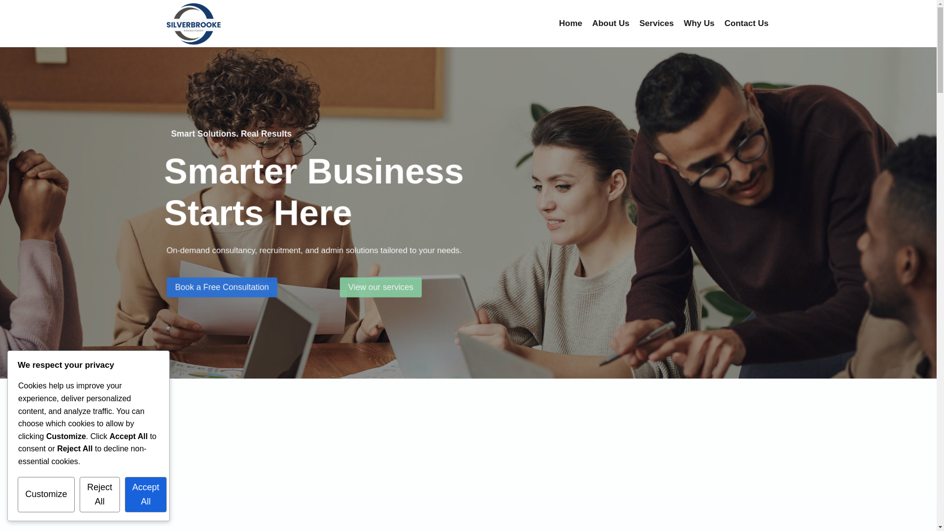 website screenshot of https://silverbrooke.co.uk/