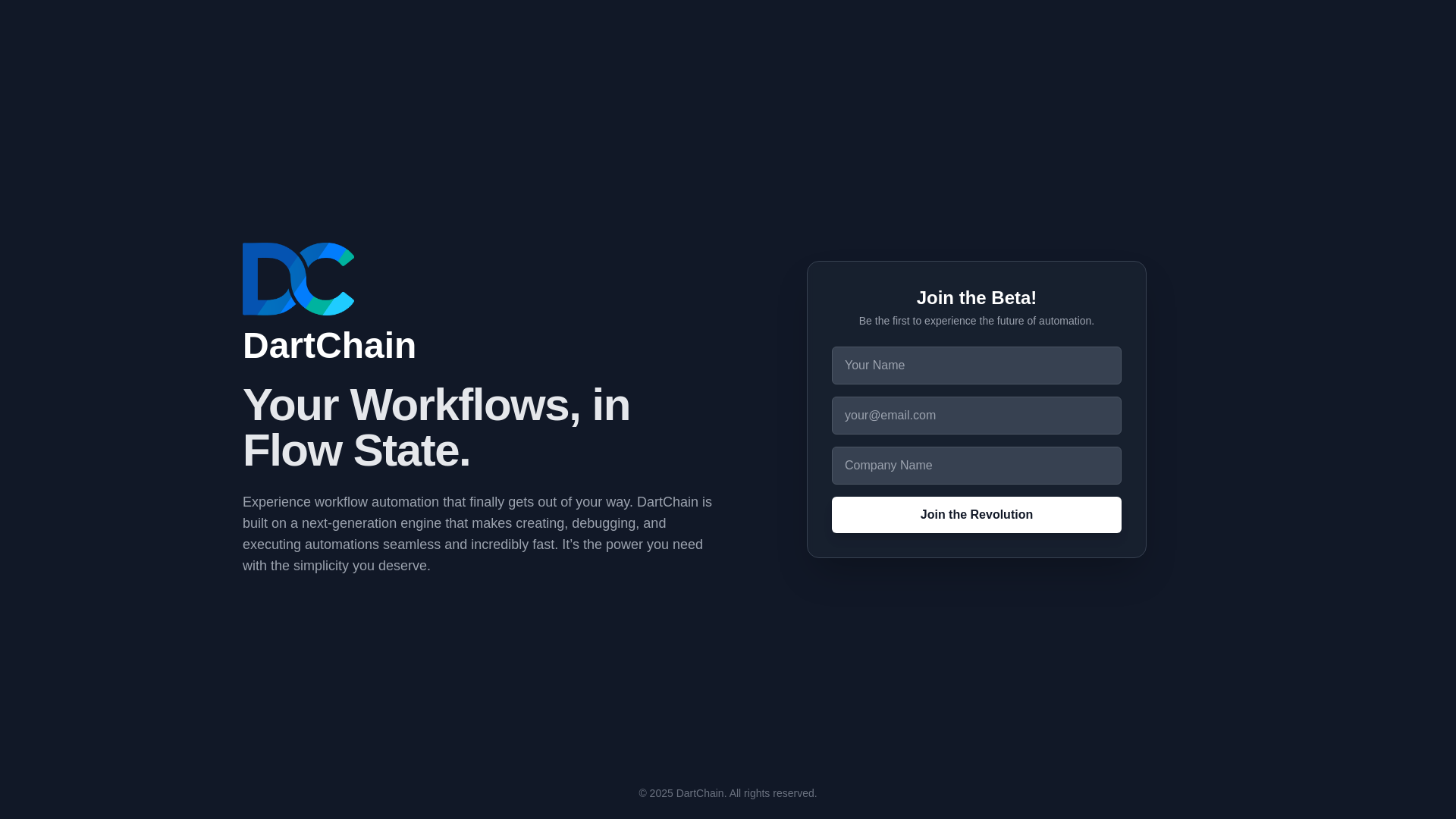 website screenshot of https://dartchainbeta.pages.dev/