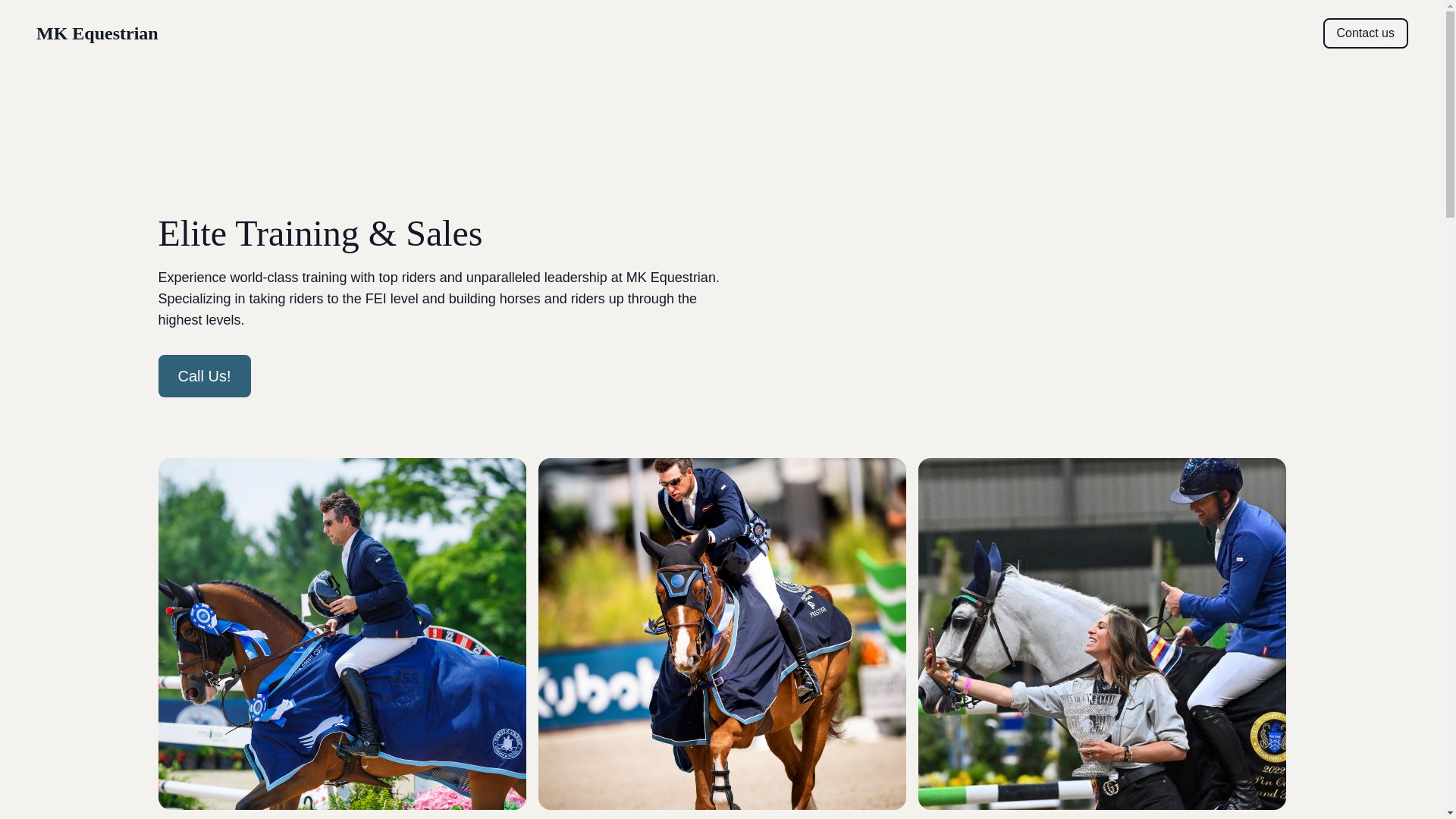 website screenshot of https://kinsellaequestrian.com/