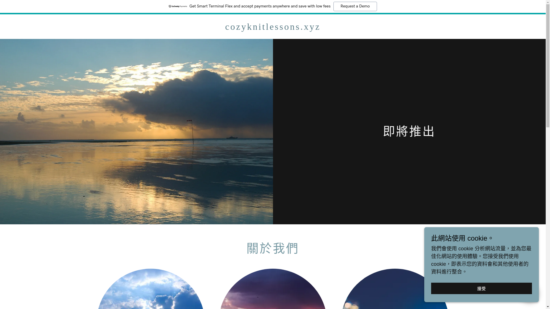website screenshot of https://cozyknitlessons.xyz/