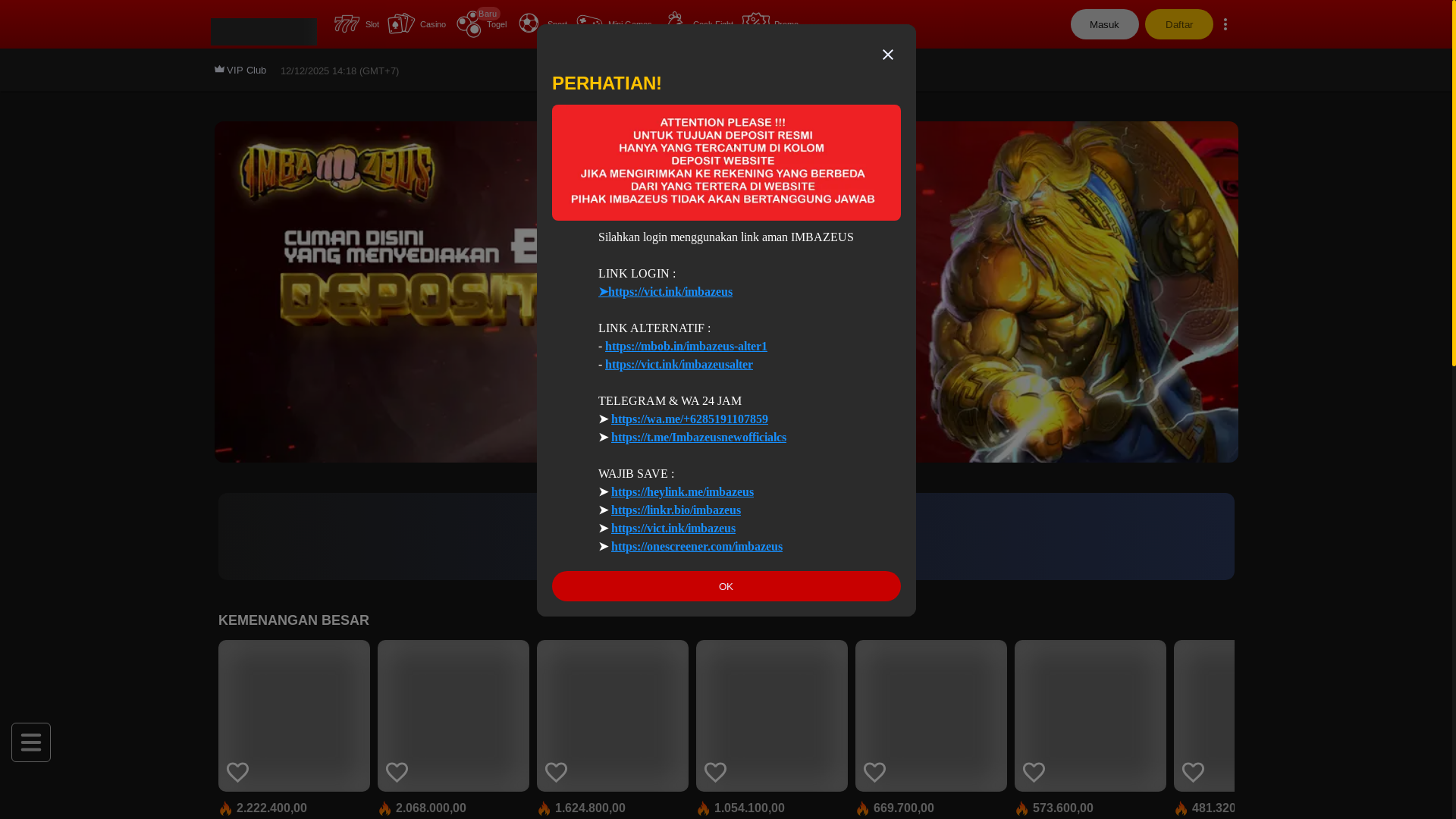 website screenshot of https://imbazeus-violet.com/