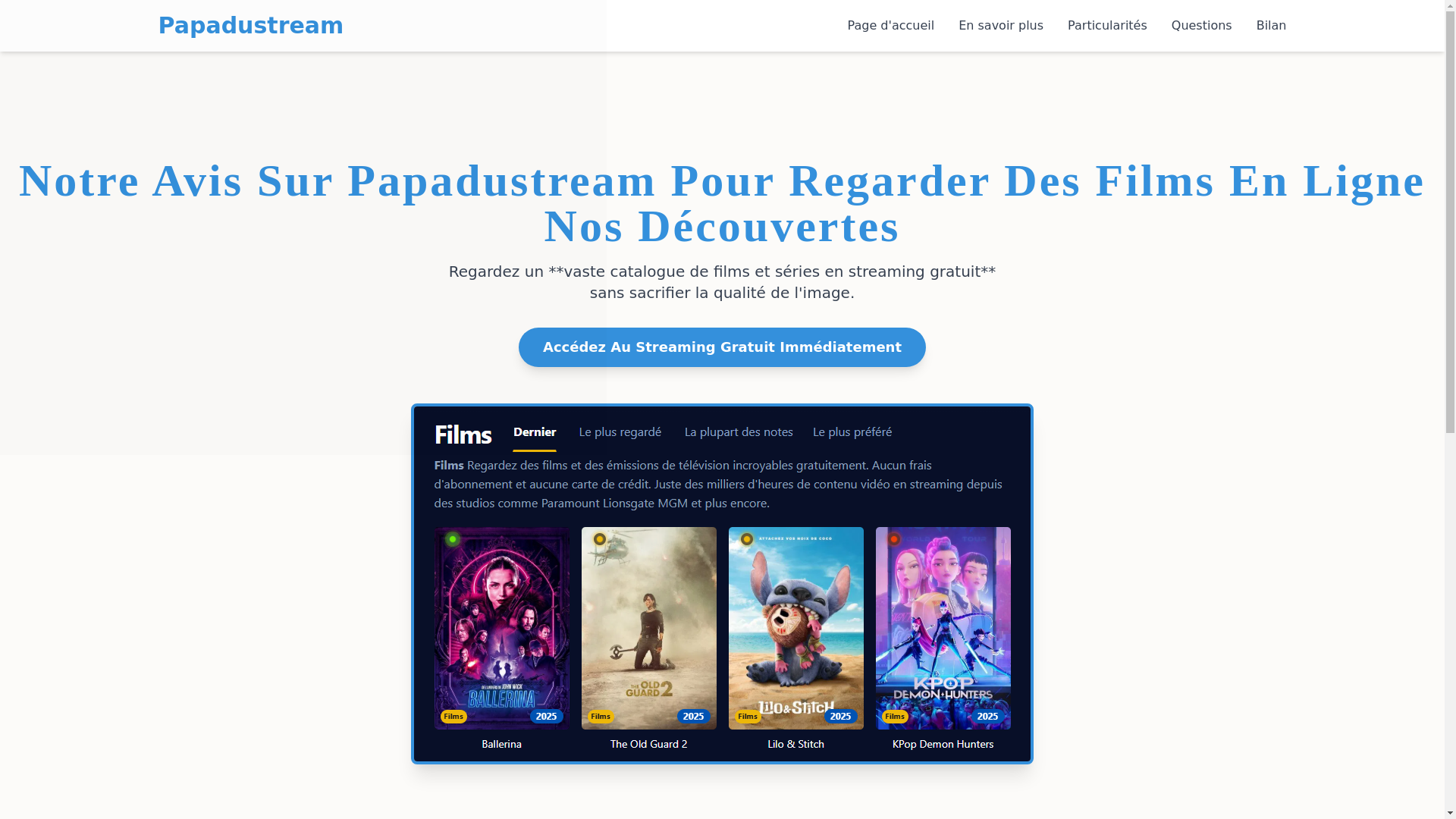 website screenshot of https://papadustream-ocni.pages.dev/