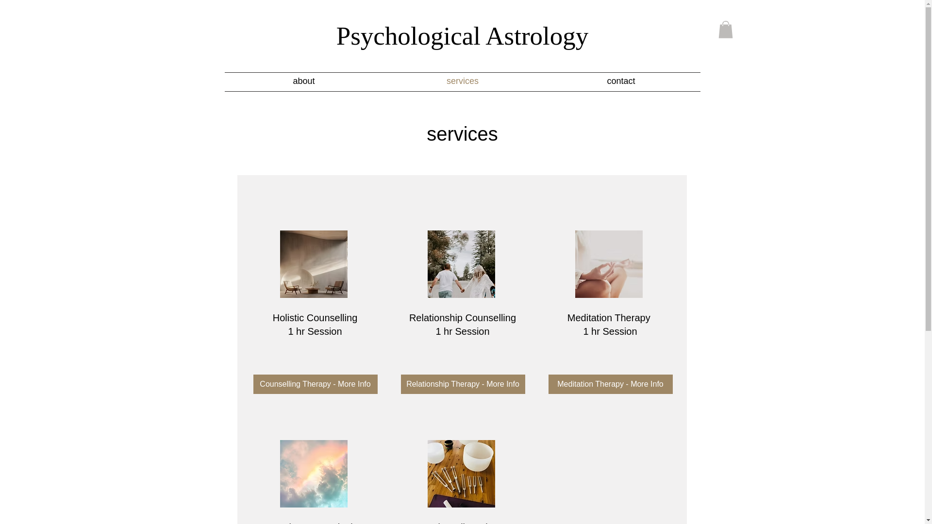 website screenshot of https://psychologicalastrology.com.au/