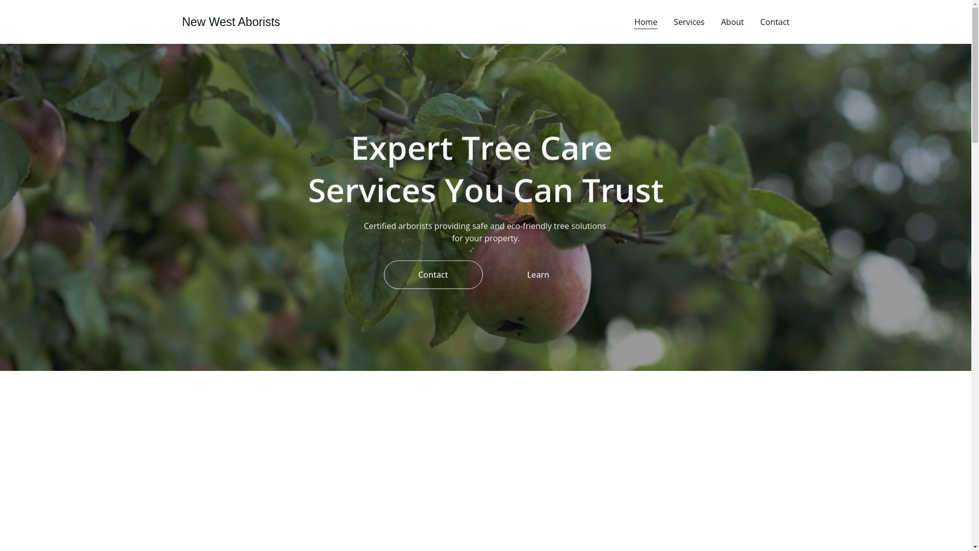 website screenshot of https://newwestminsterarborists.com/