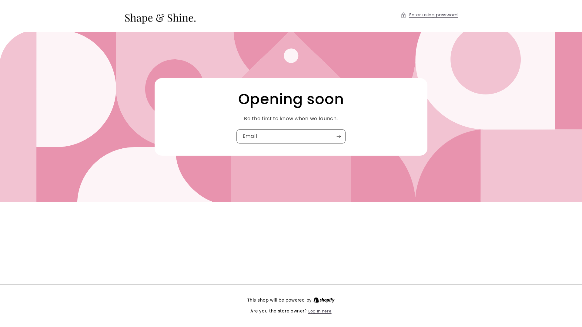 website screenshot of https://byshapeshine.com/