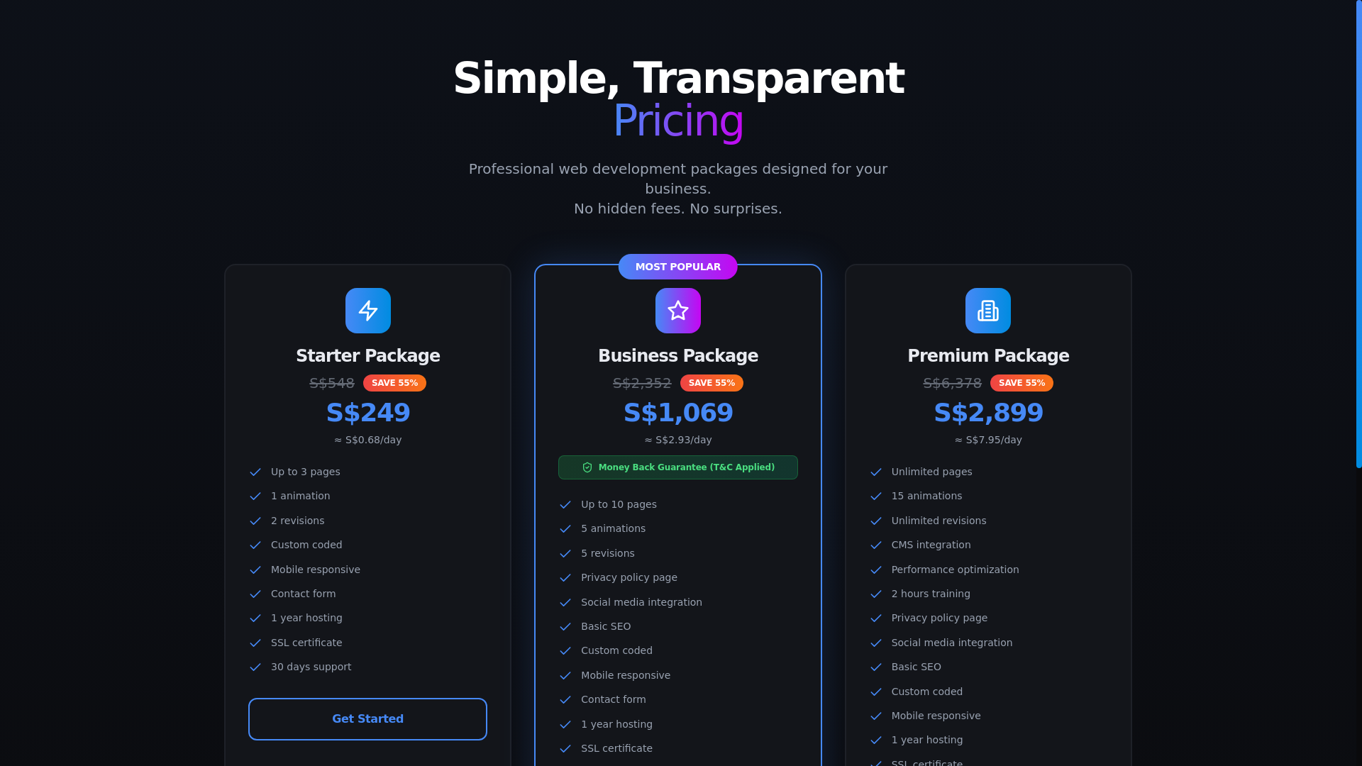 website screenshot of https://svlstudios.co/