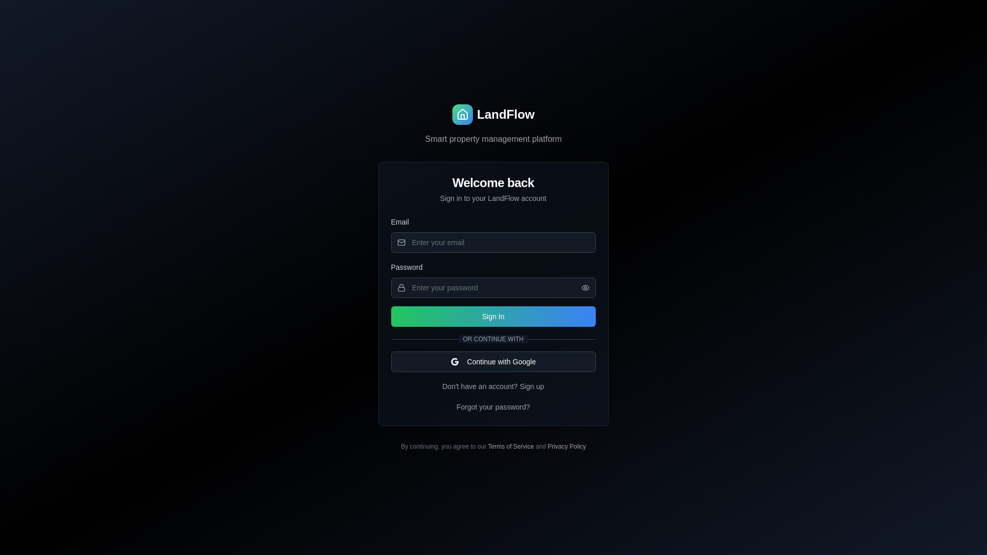website screenshot of https://landflow-290c1b.pages.dev/