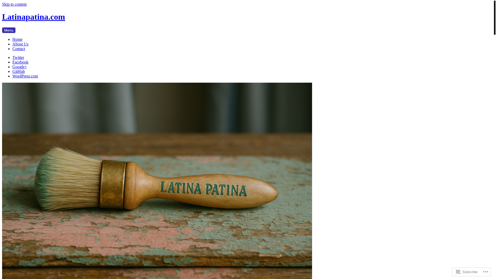 website screenshot of https://latinpatina.com/
