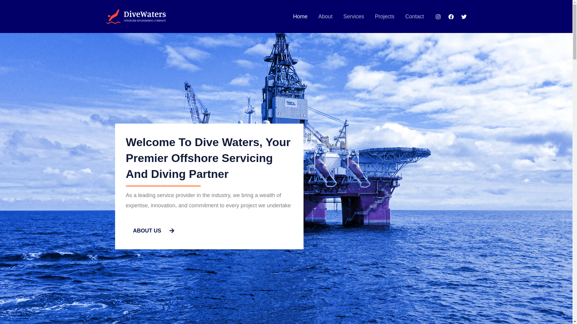 website screenshot of https://divewaters.co.uk/