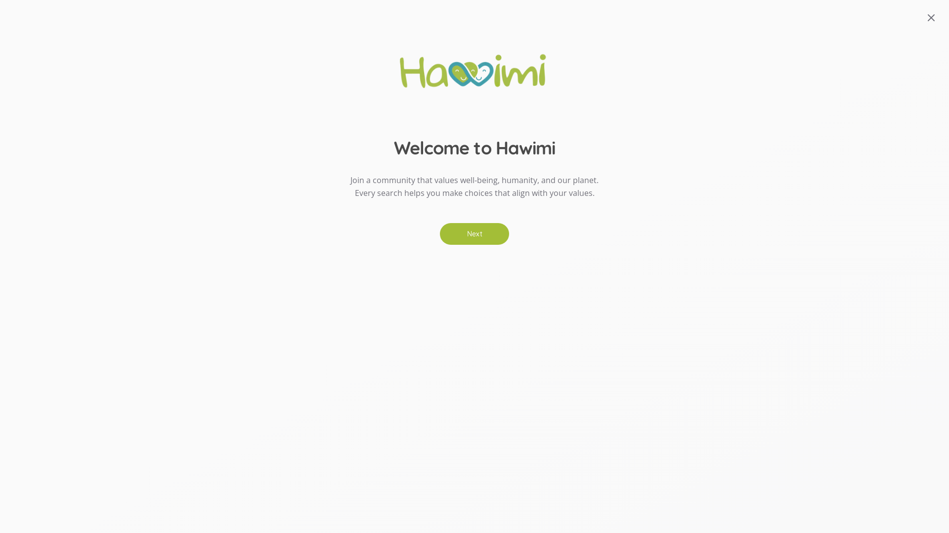 website screenshot of https://hawimi.ai/