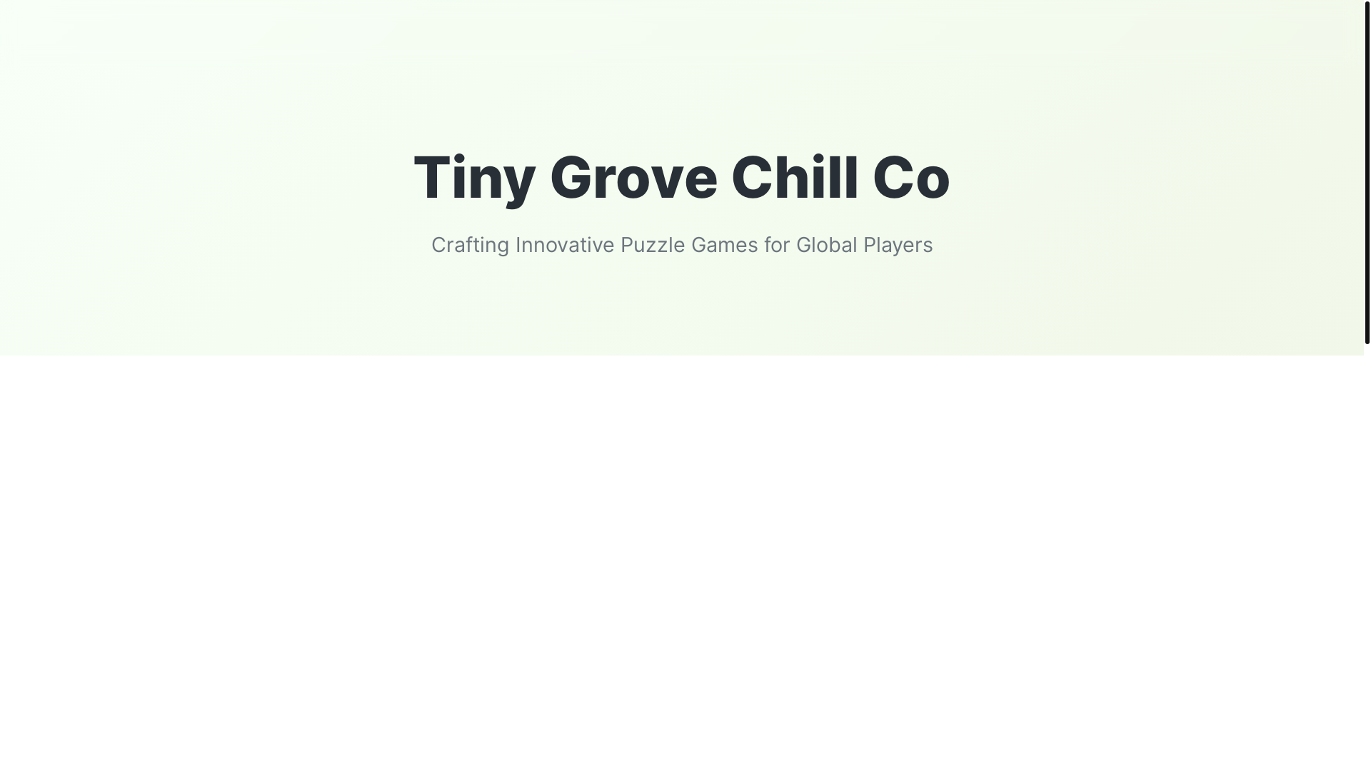website screenshot of https://tinygrovechillco.pages.dev/