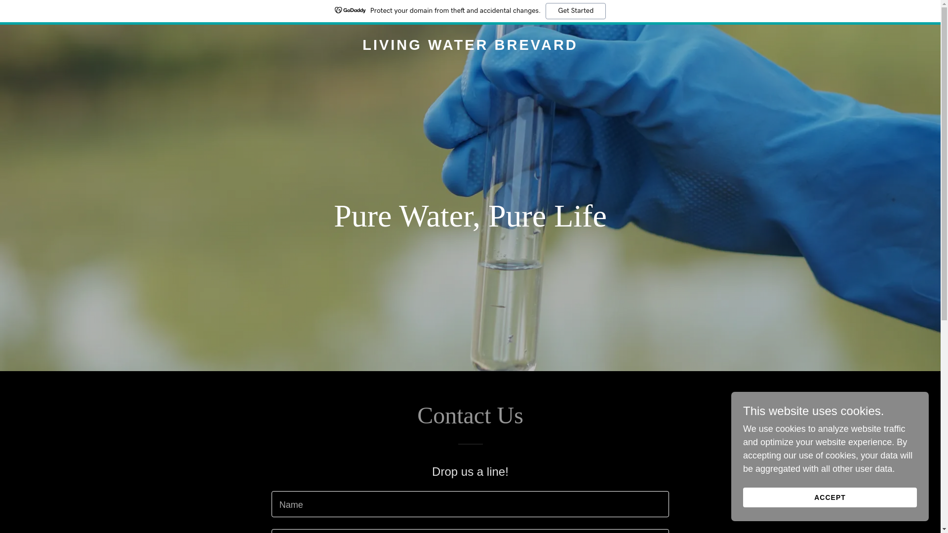 website screenshot of https://livingwaterbrevard.com/