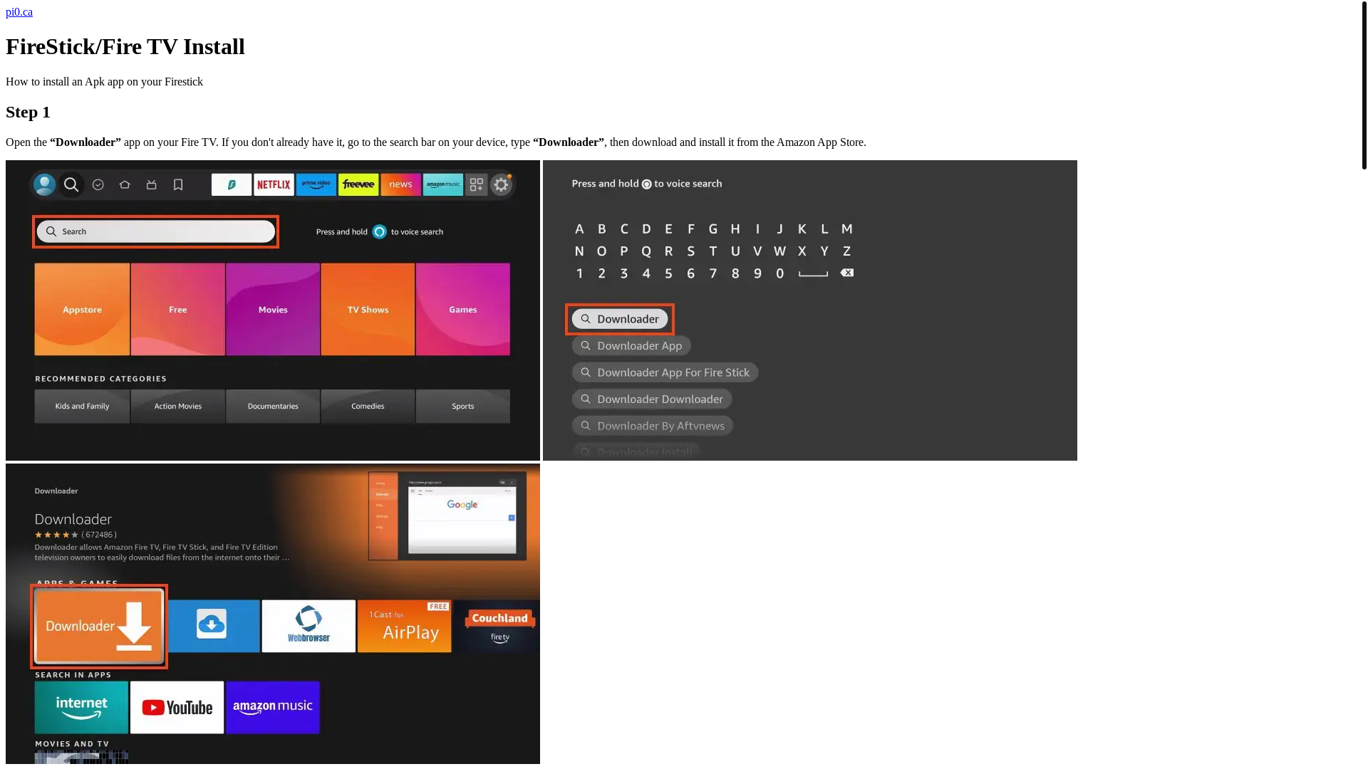website screenshot of http://pi0.ca/