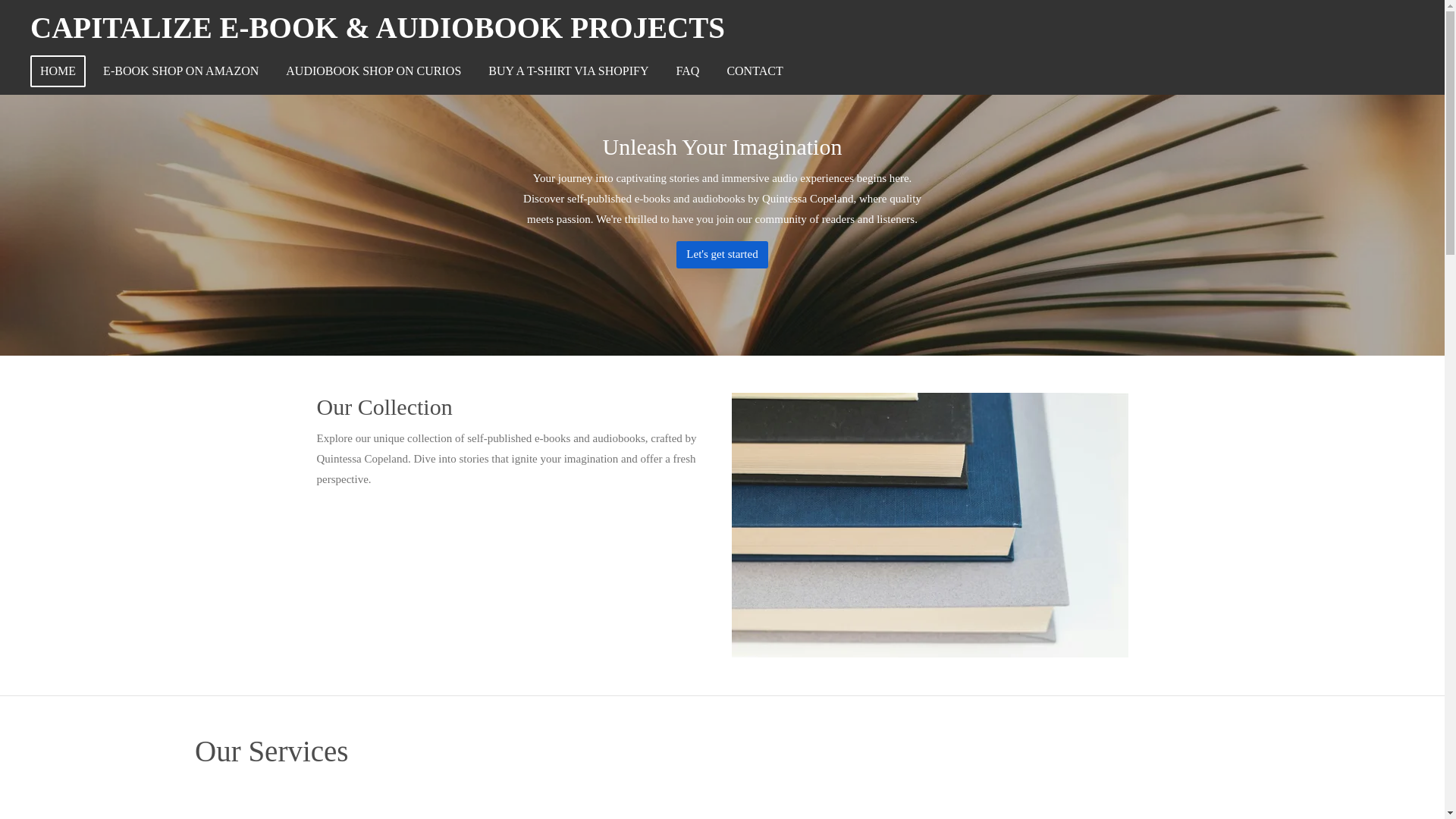 website screenshot of https://capitalizeebookaudiobookprojects.com/