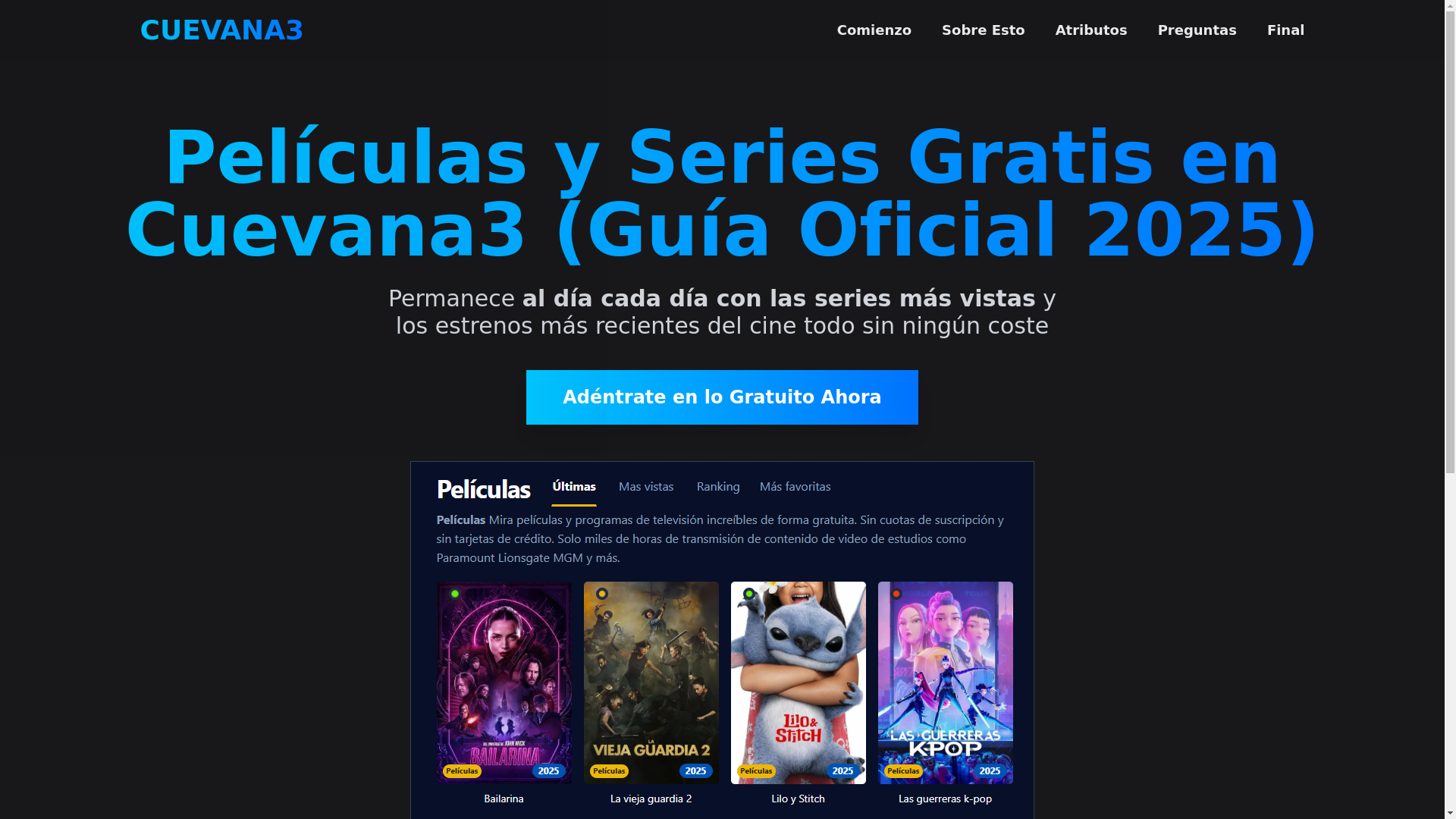 website screenshot of https://cuevana3-iry7.pages.dev/