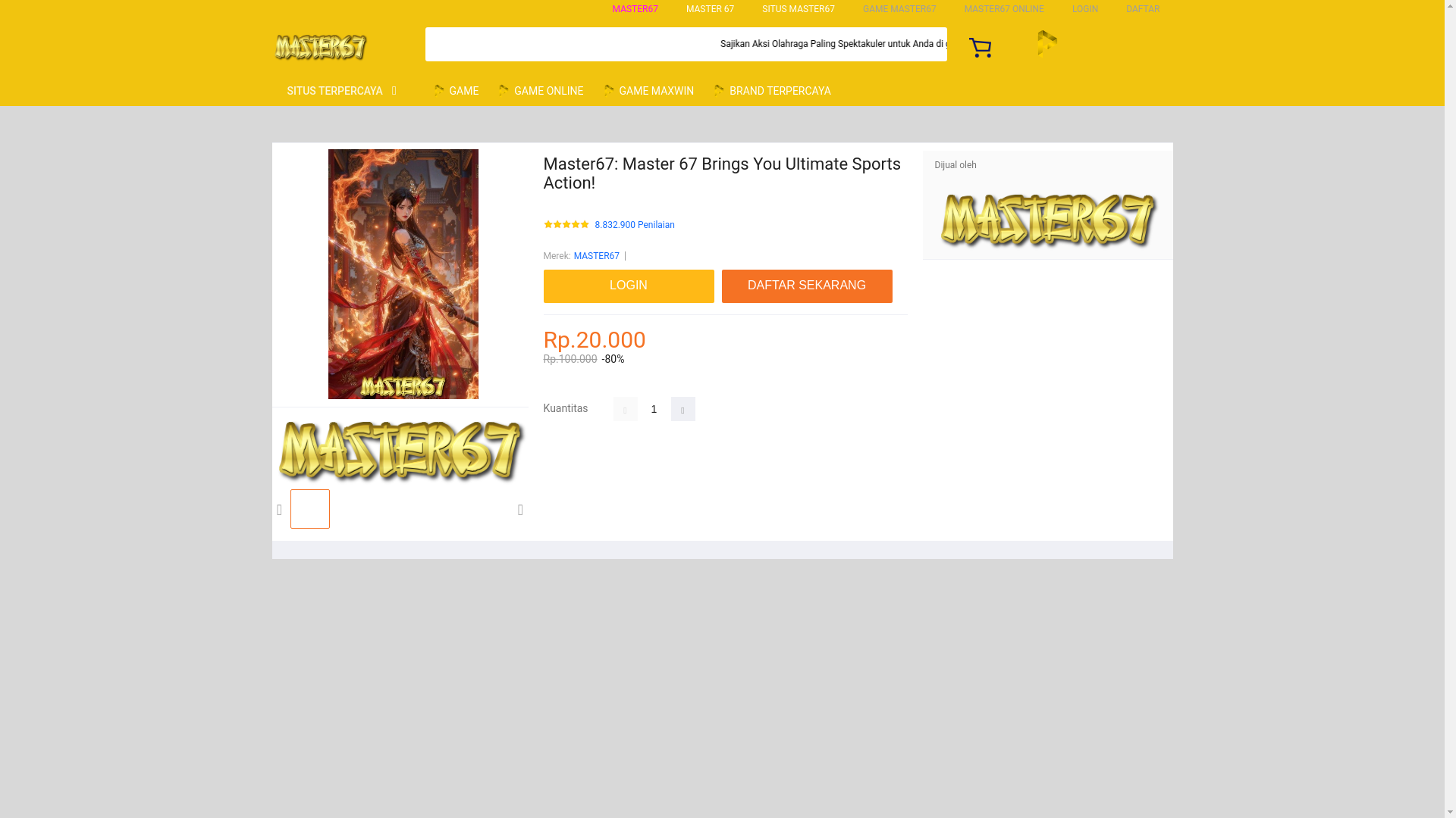 website screenshot of https://master67s.org/
