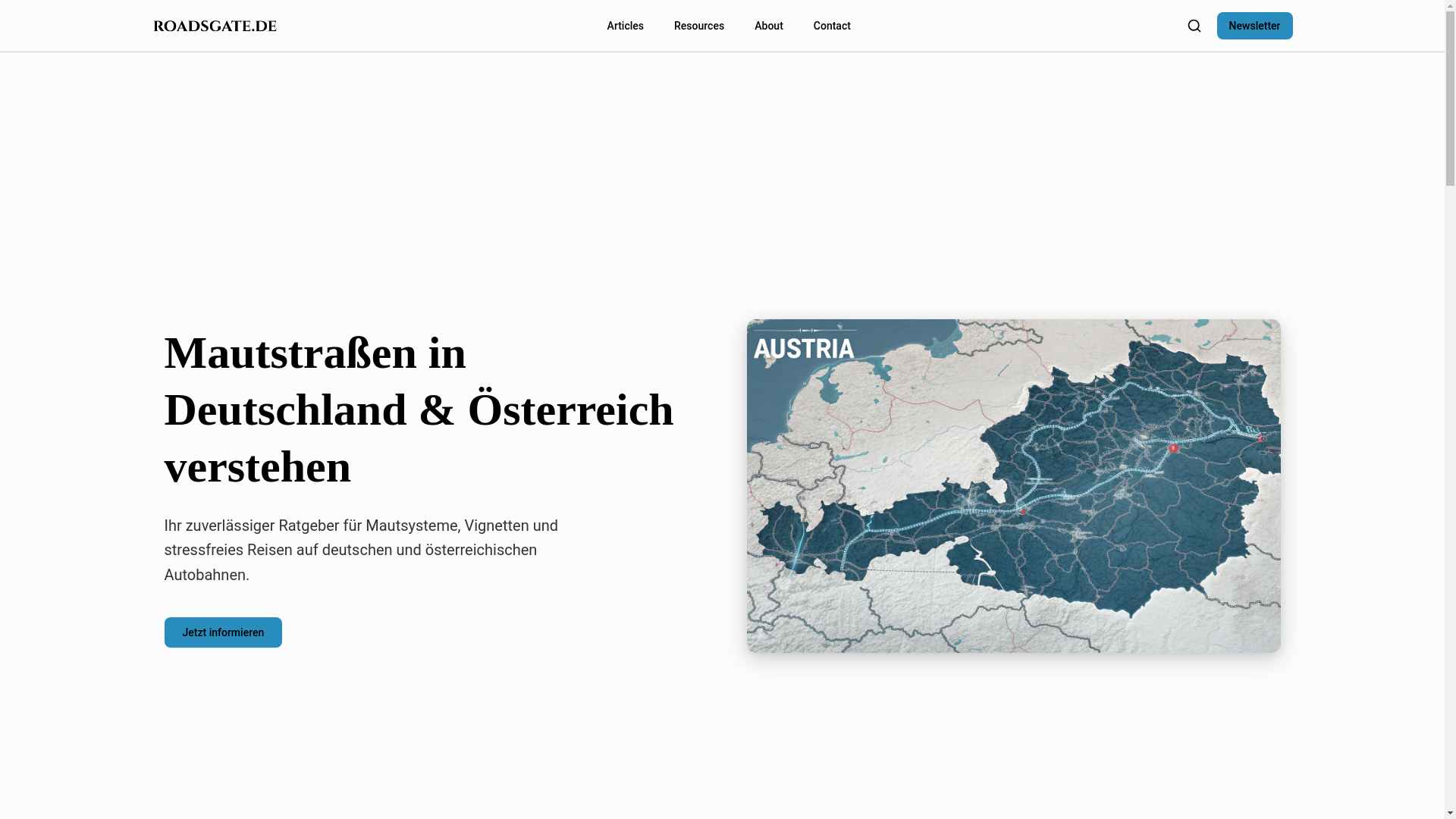 website screenshot of https://roadsgate.de/