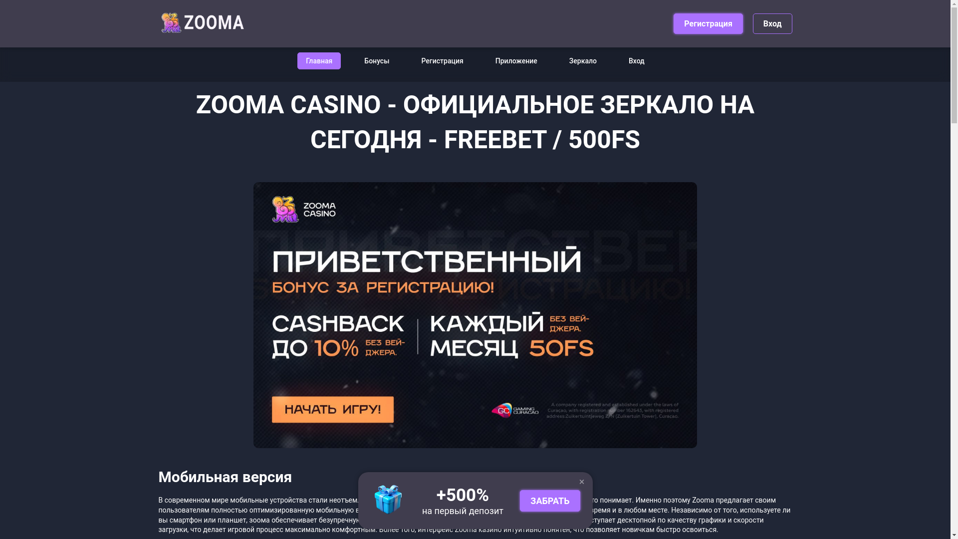 website screenshot of https://zooma93.buzz/