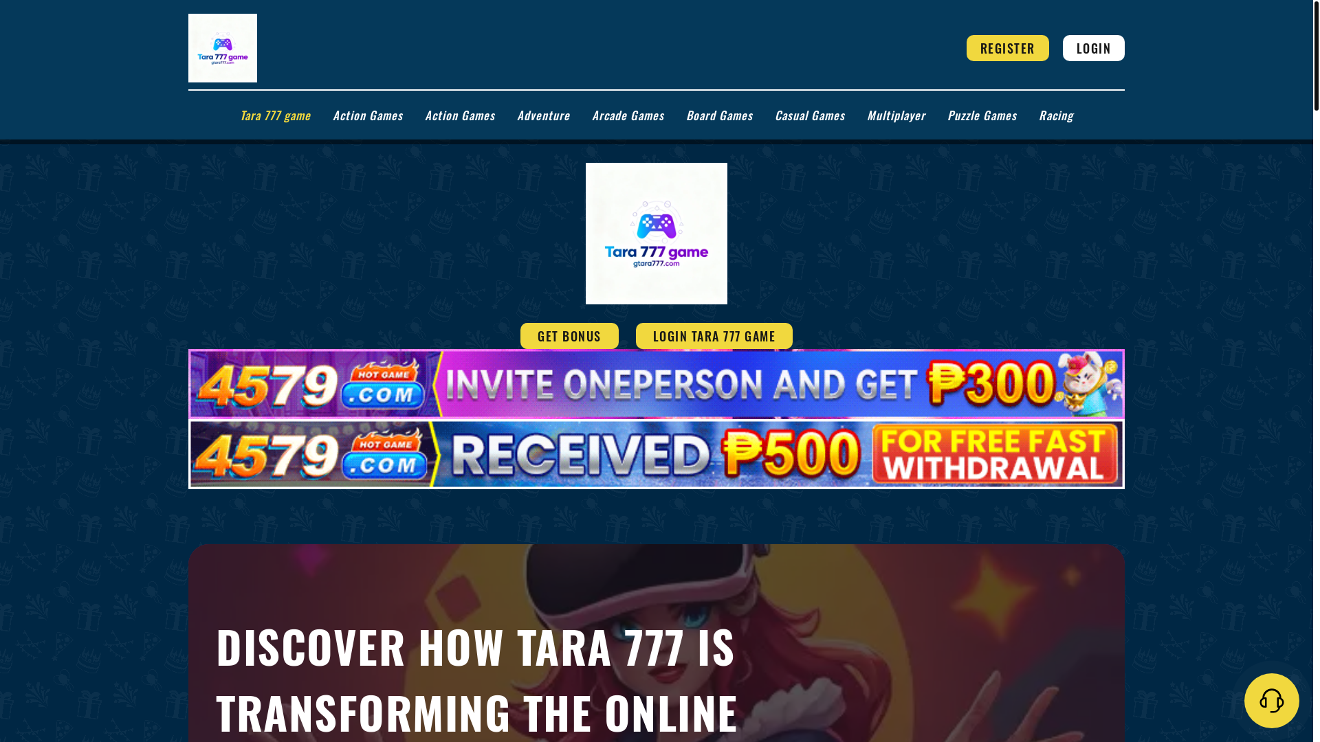 website screenshot of https://gtara777.com/