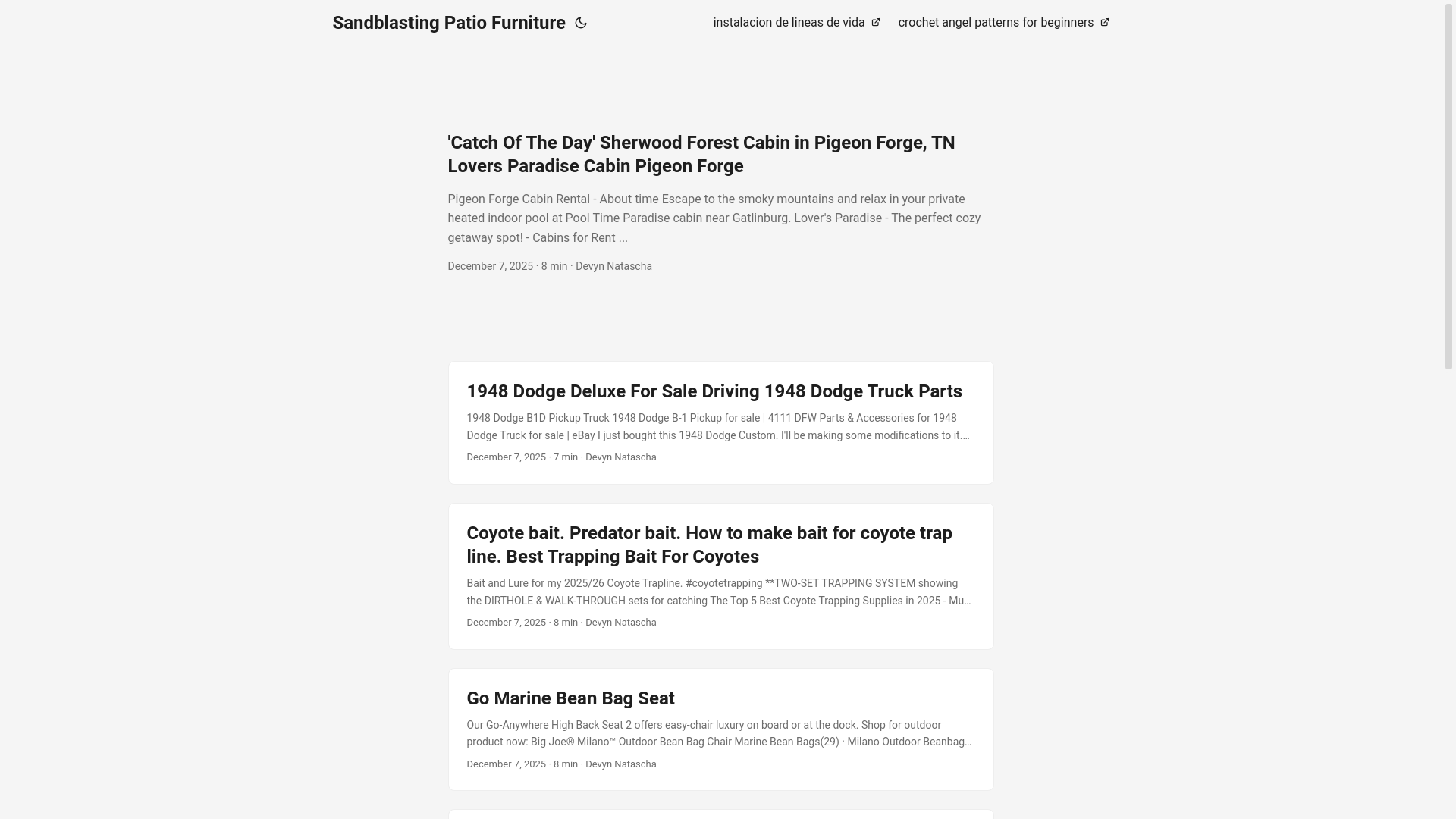website screenshot of https://sandblastingpatiofurniture.pages.dev/