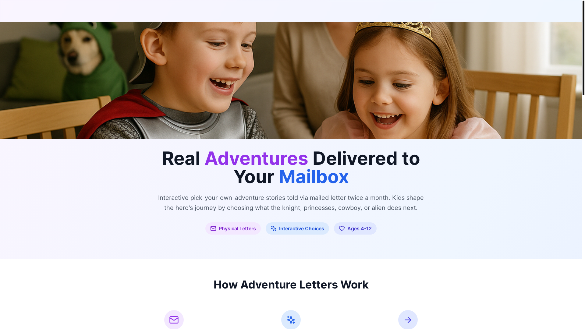 website screenshot of https://pickyourownadventure.com/