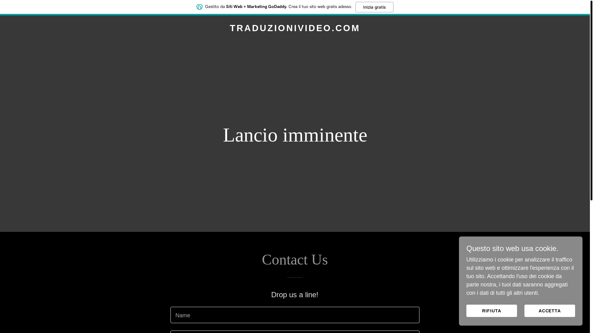website screenshot of https://traduzionivideo.com/
