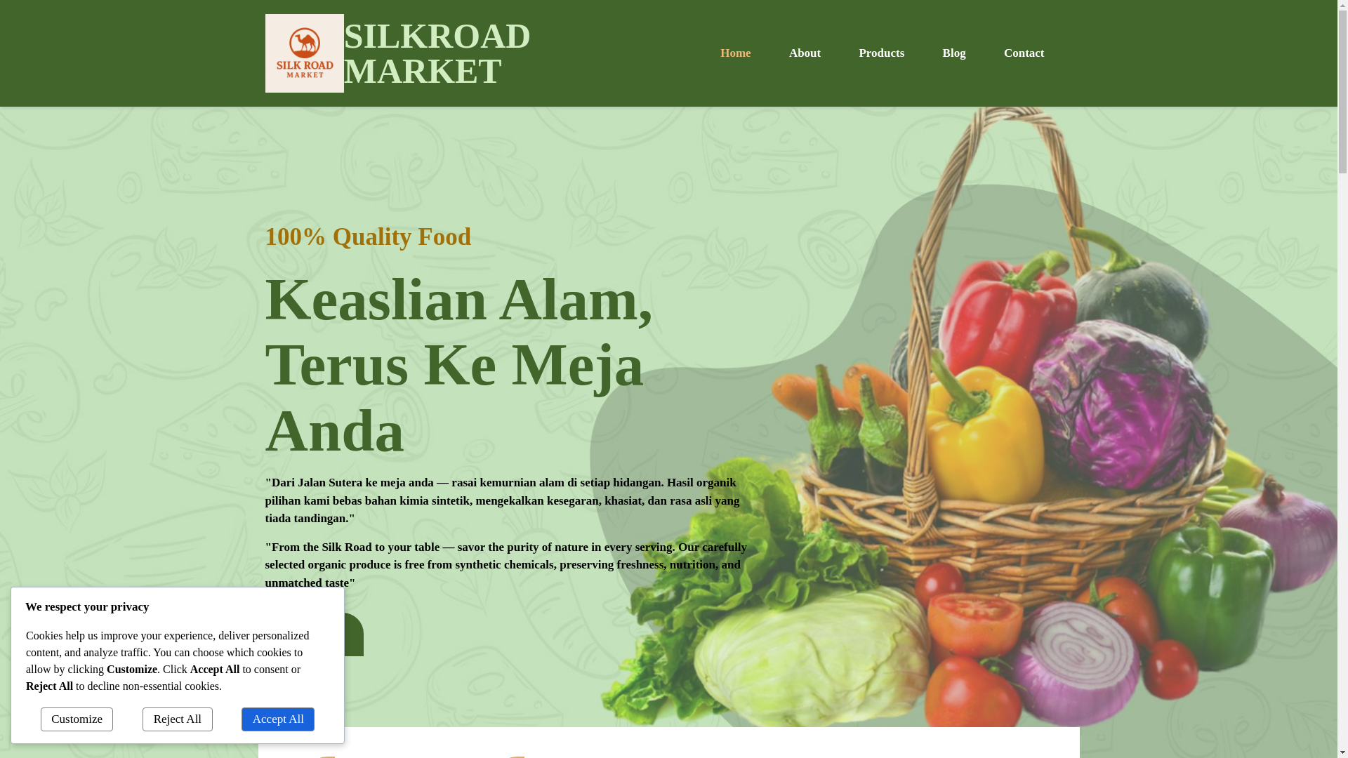 website screenshot of https://silkroadmarket.com.my/