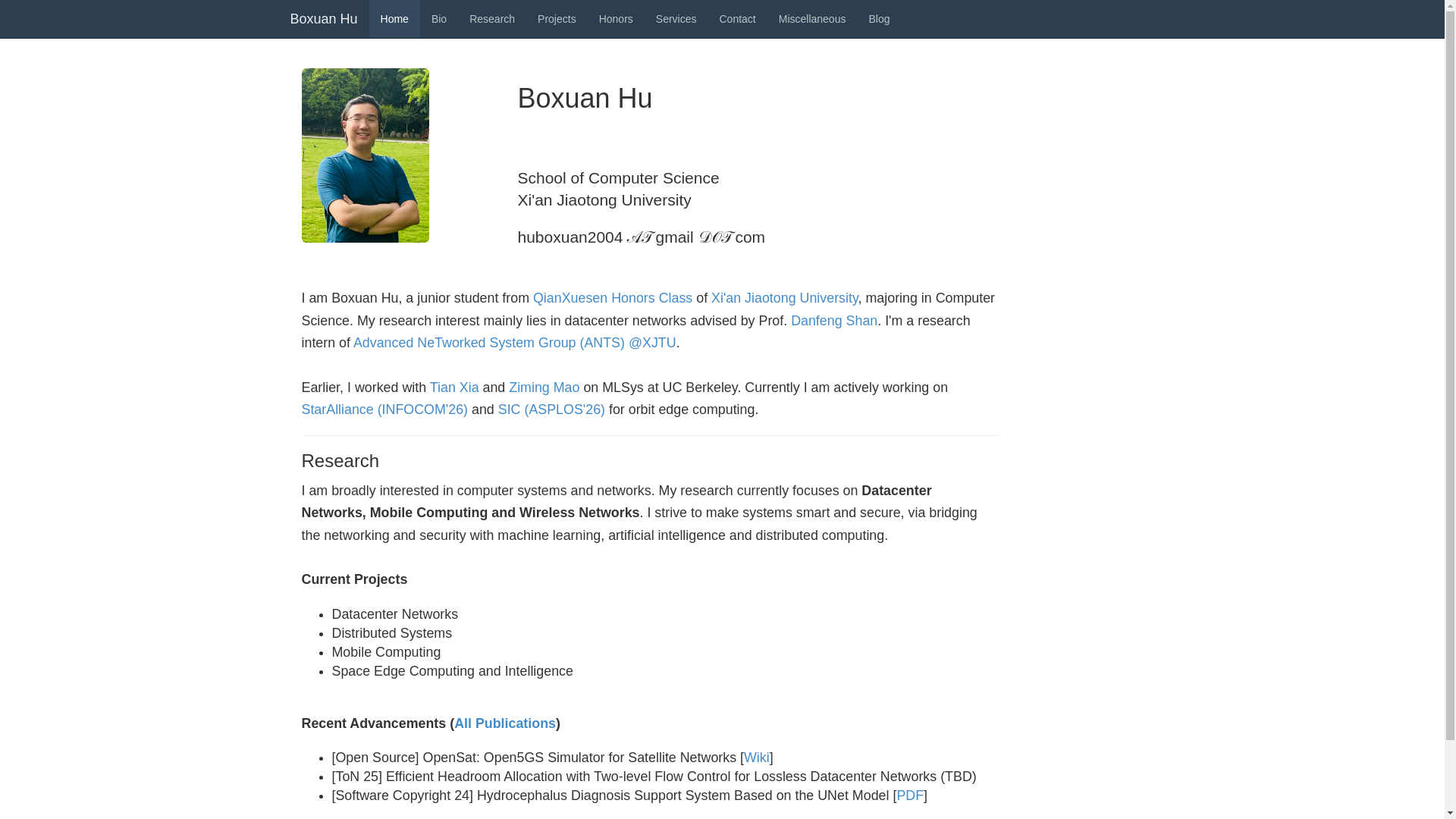 website screenshot of https://academichomepage.pages.dev/