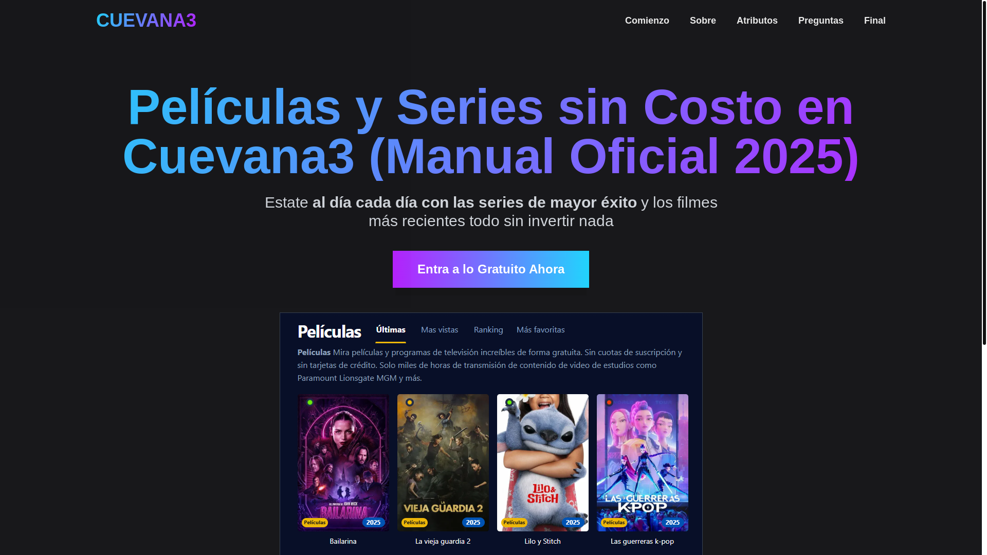 website screenshot of https://cuevana3-n0kc.pages.dev/