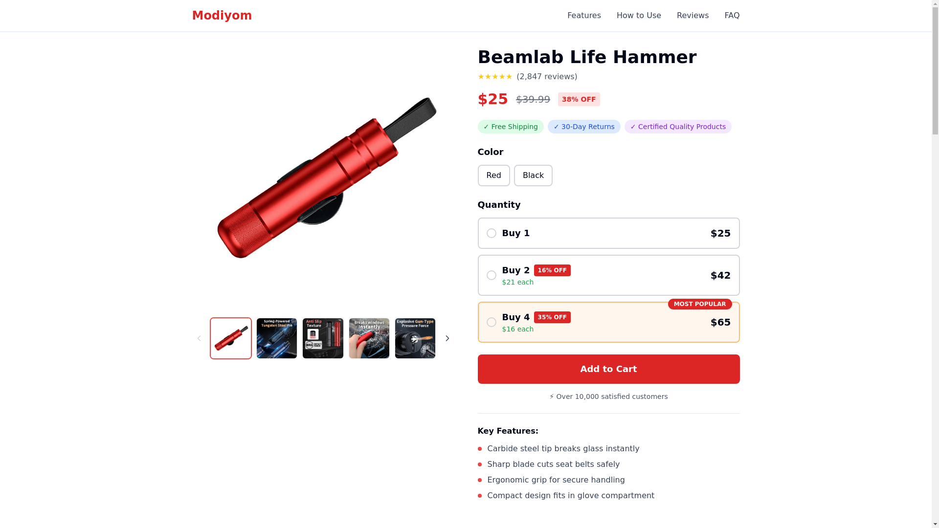 website screenshot of https://hammer-landing-page.pages.dev/