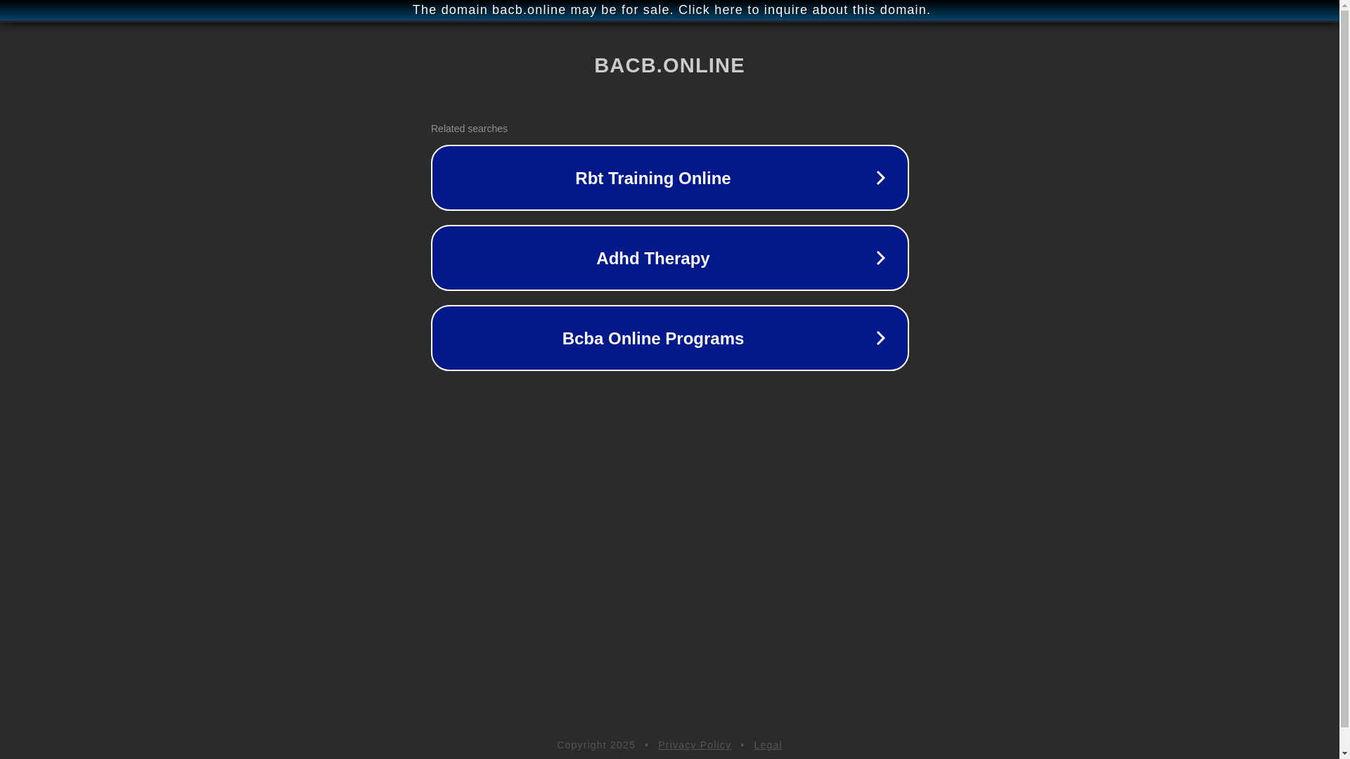 website screenshot of https://bacb.online/