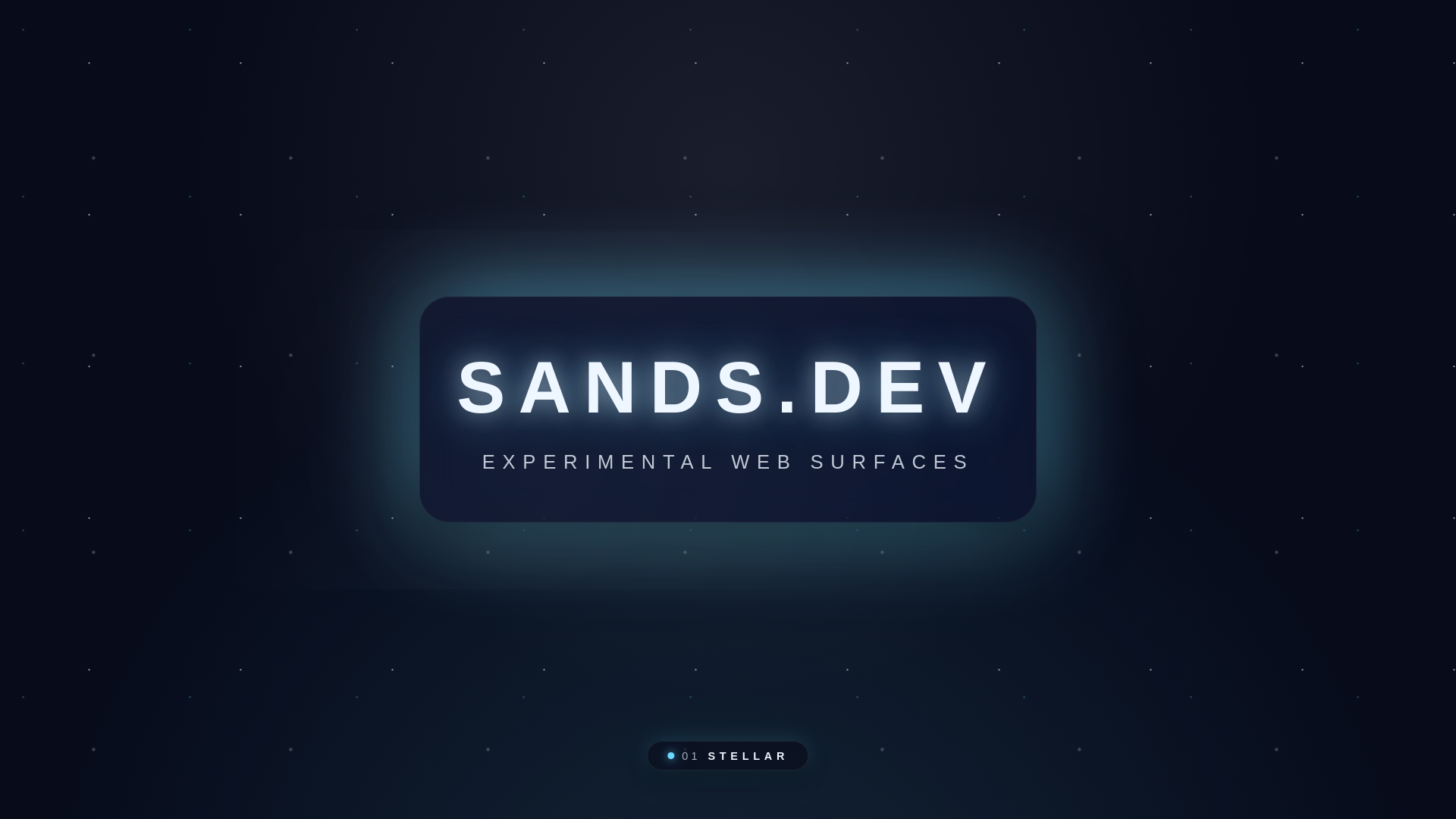 website screenshot of https://sands.dev/