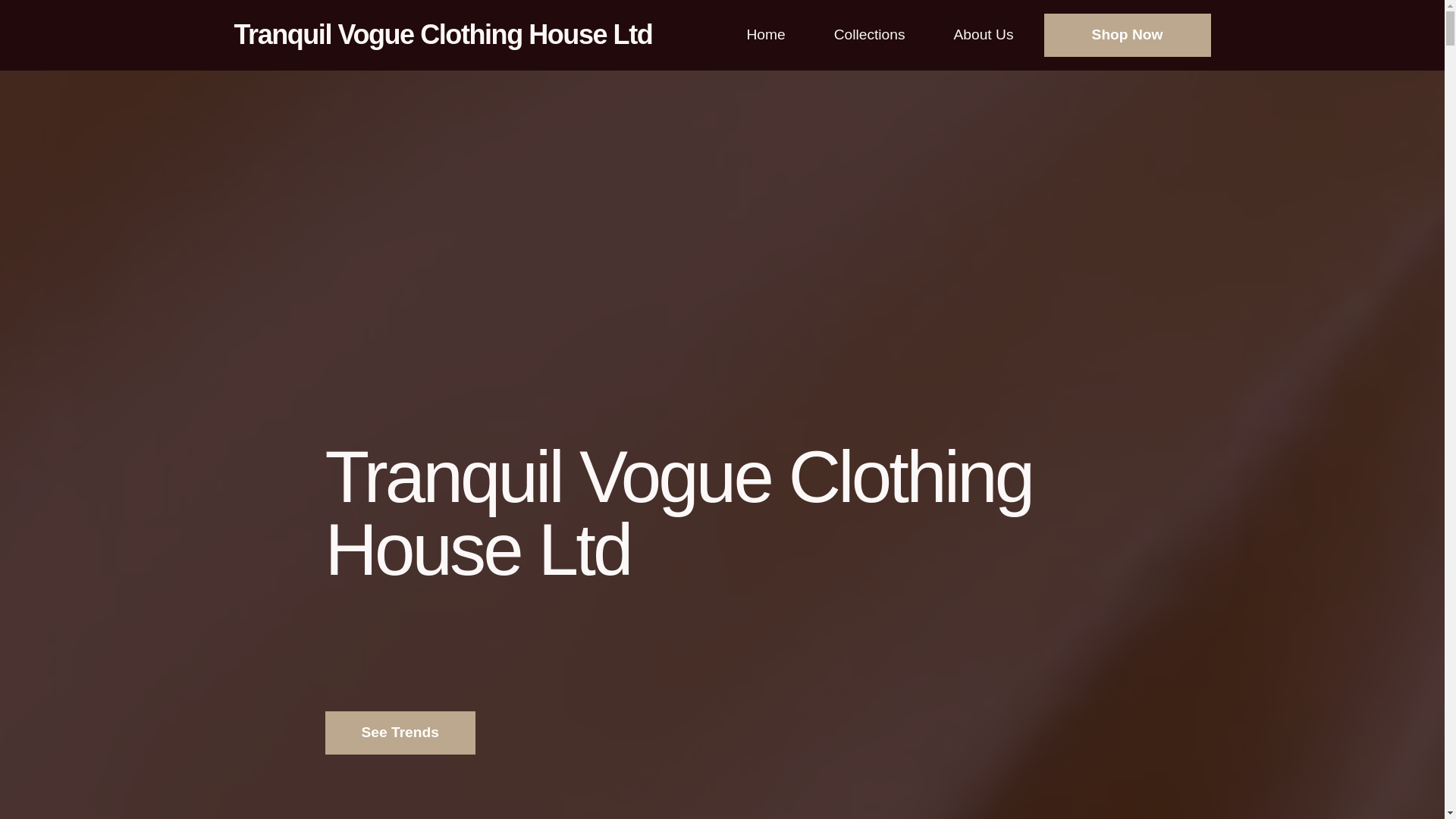website screenshot of https://tranquilvogue.shop/