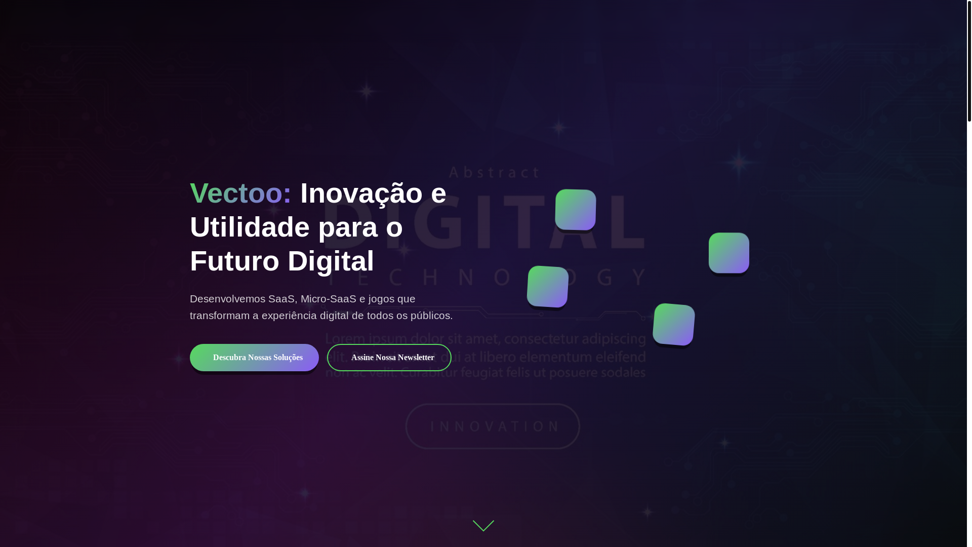 website screenshot of https://vectoo.com.br/