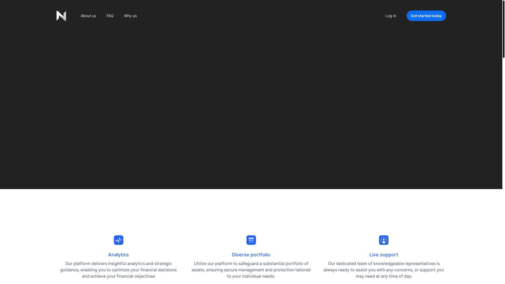 website screenshot of https://nexa-crypto-tech-front.pages.dev/